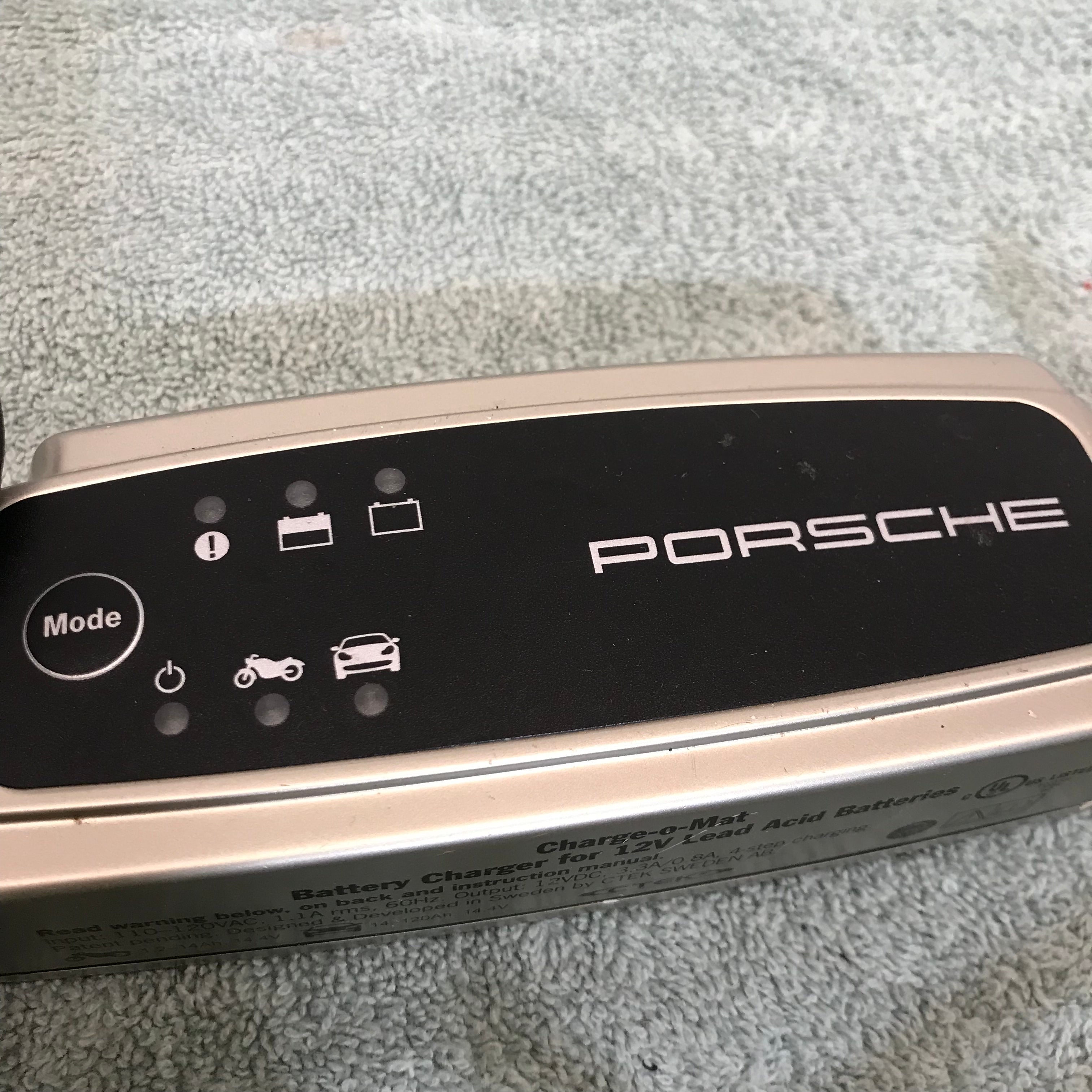 Porsche Charge-o-Mat Battery Charger For 12V Lead Acid Batteries