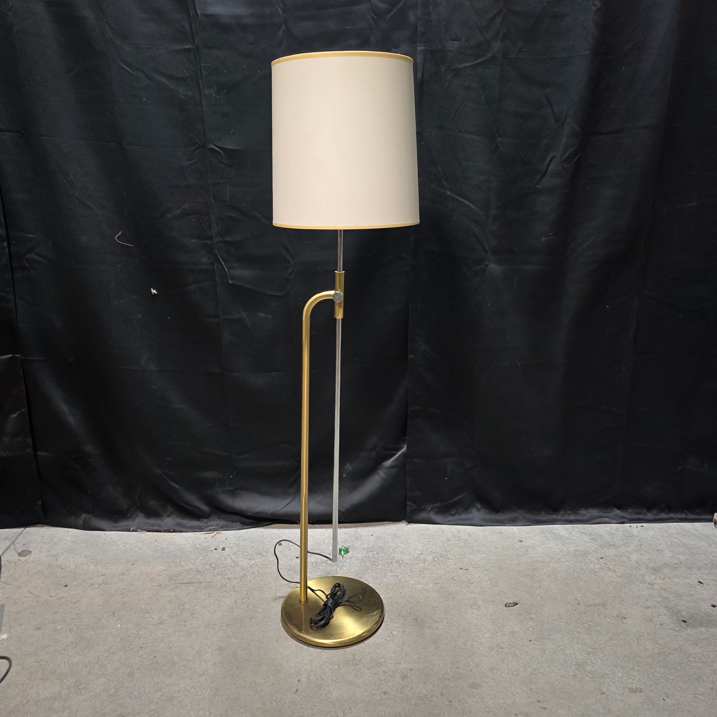 Vintage Mid Century Modernist Adjustable "Saxophone" Floor Lamp