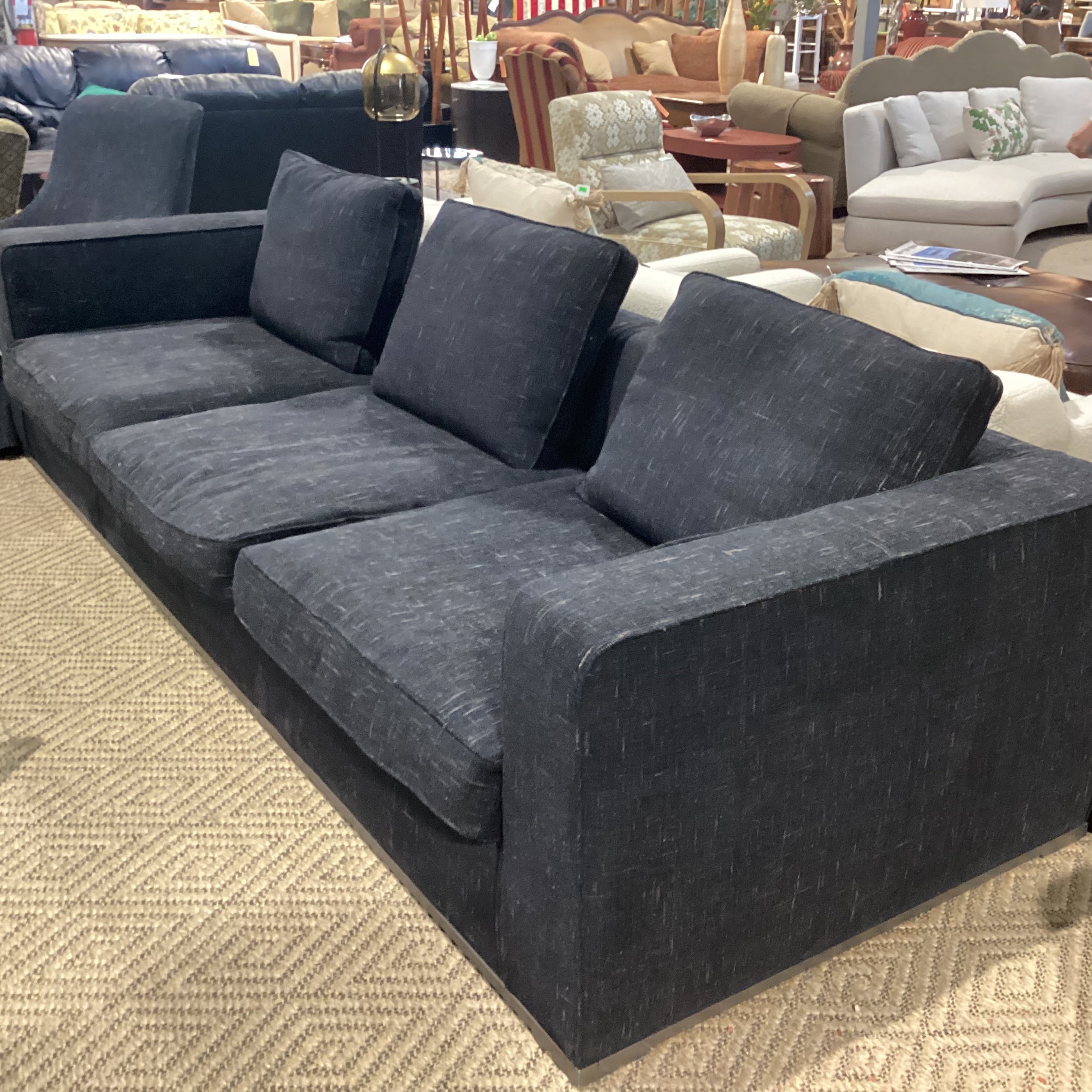 Maxalto B & B Italia Charcoal Weave Sofa 112"x 42"x 25"