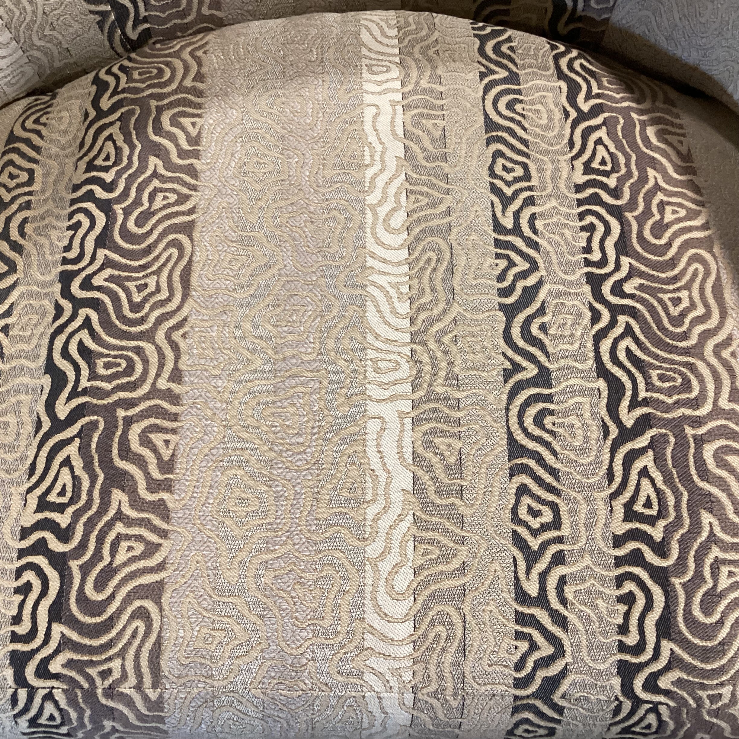 Interlude Home Kelsey Gold & Browns Design & Dark Finish Wood Modern Curve Back Chair 37"x 35"x 31"