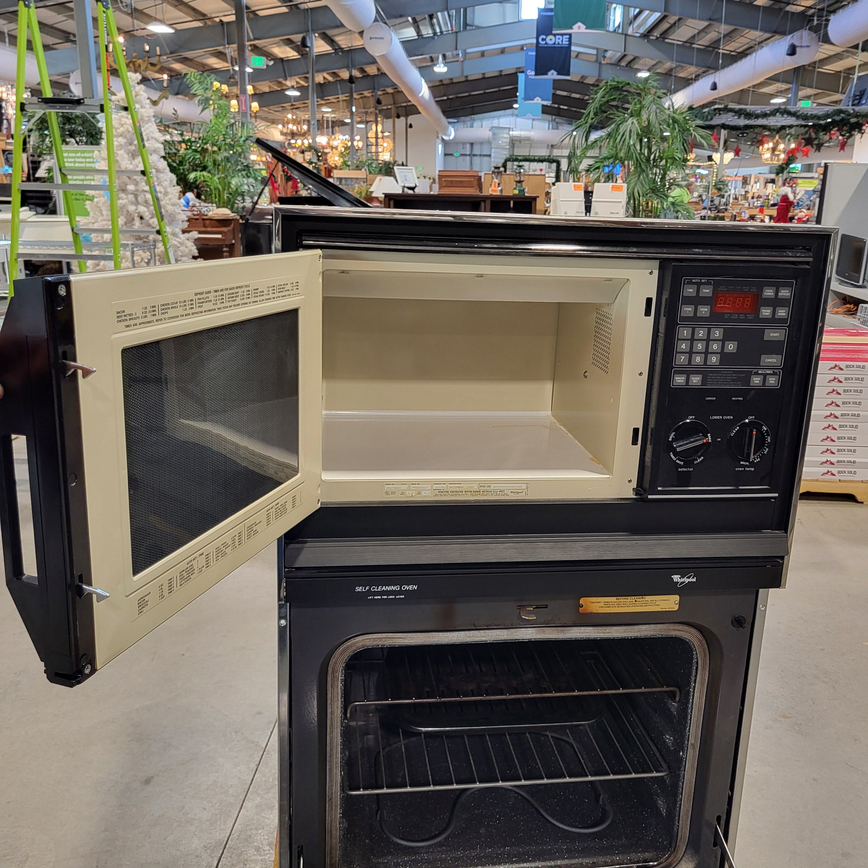 Whirlpool Black Combination Electric Microwave/Wall Oven 29.5"x 47"x 26"