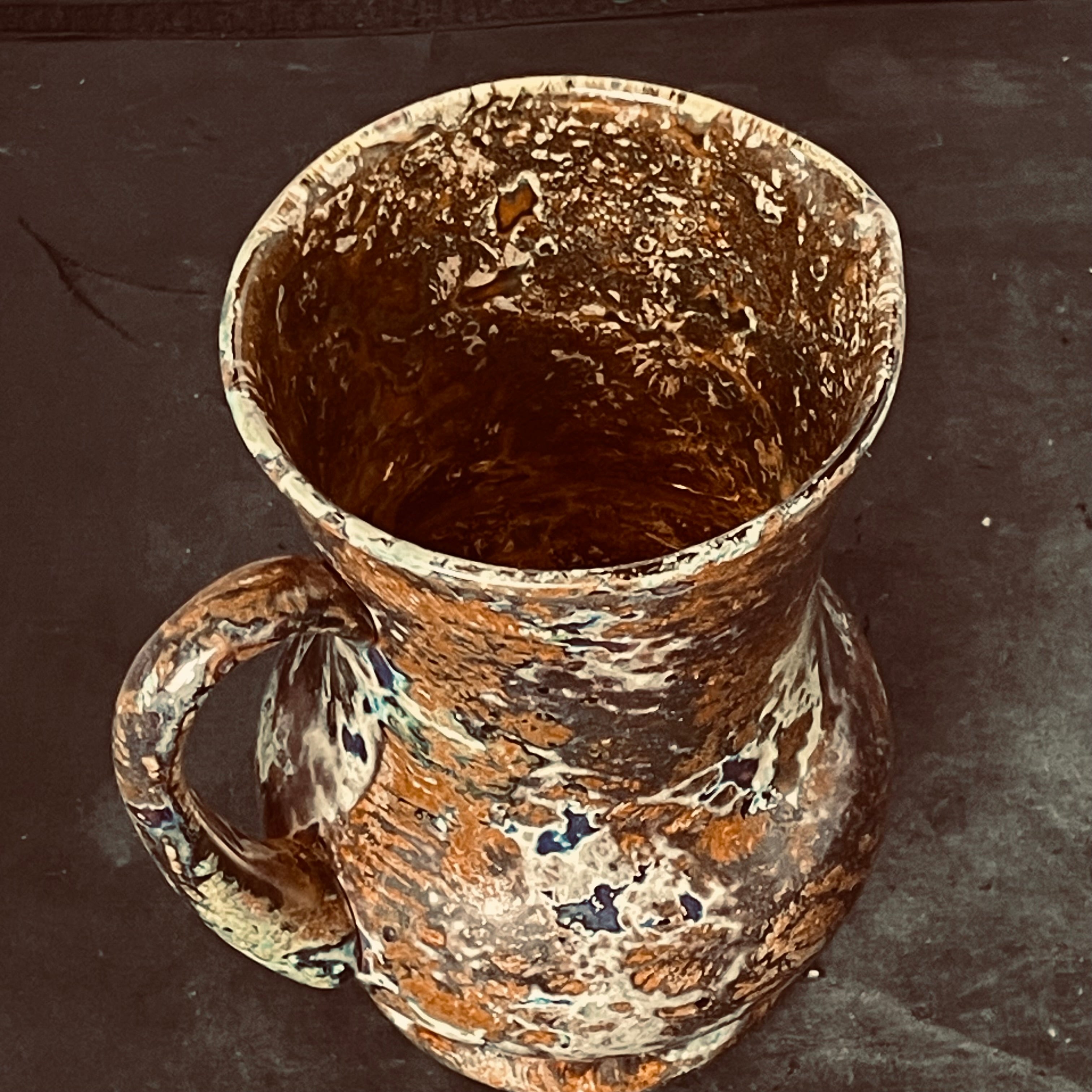 Antique Knizek Style Pandora Glass Pitcher, 7"x 8.5"