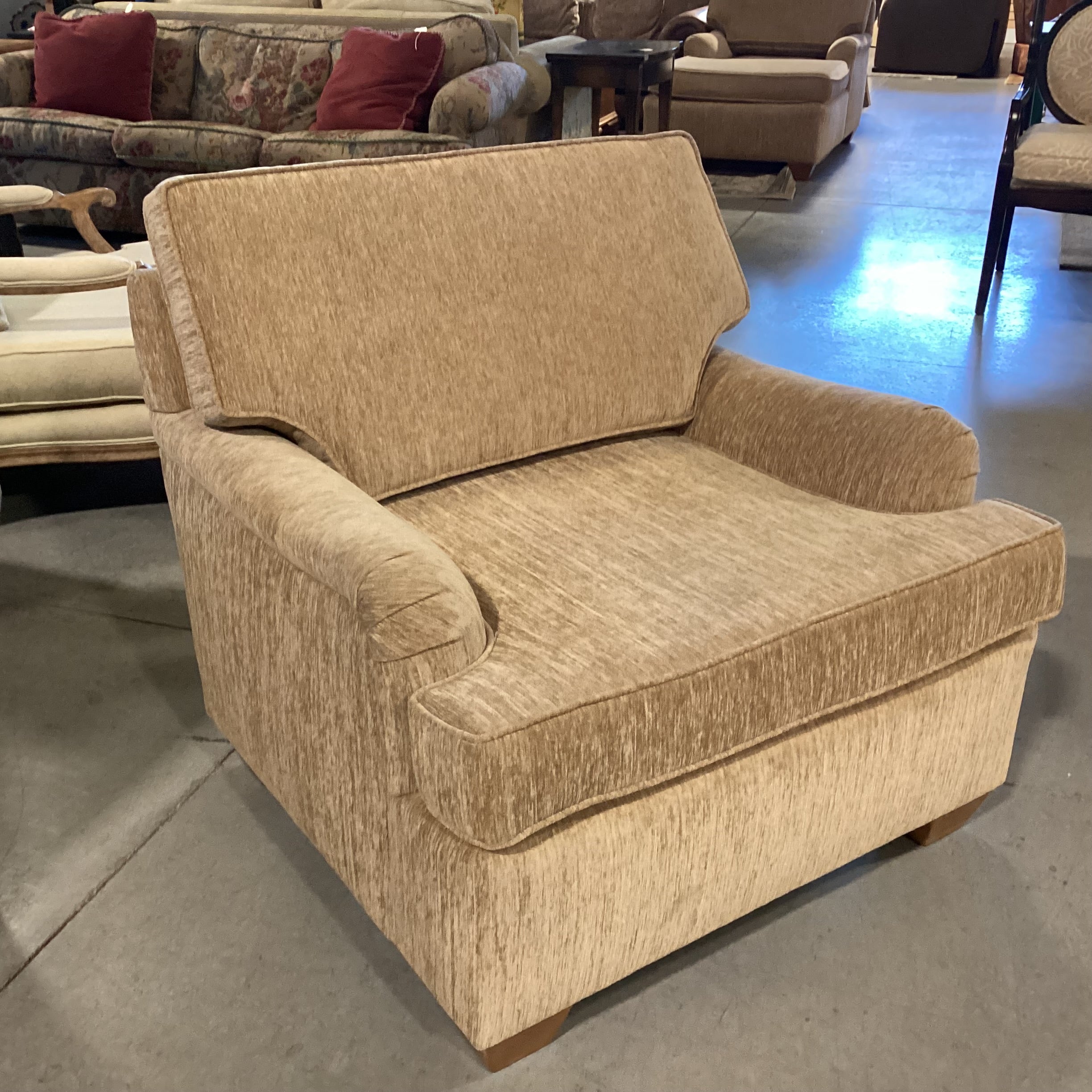 Tan Texture Woven Chenille Chair 36"x 36"x 30"