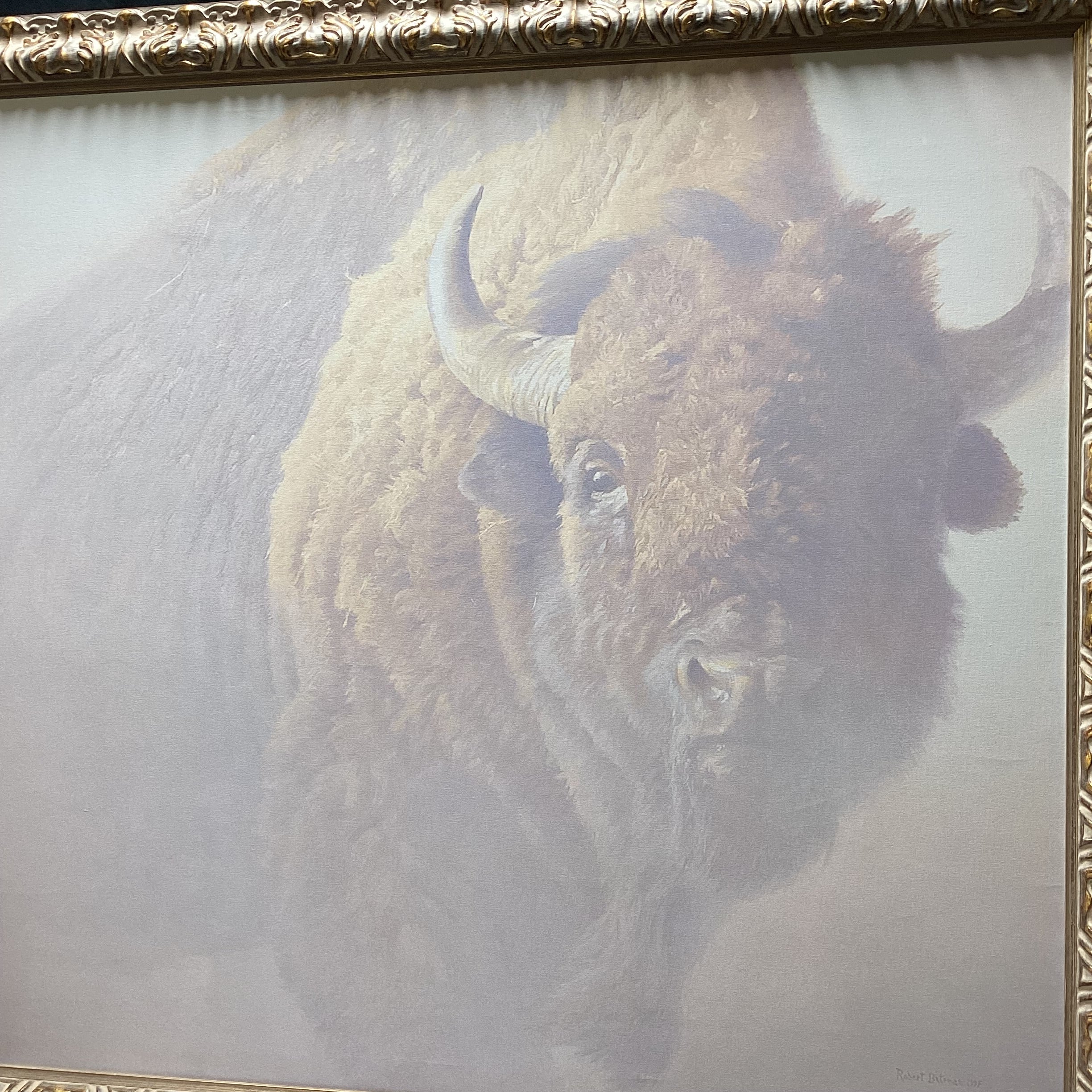 Robert Bateman "Chief Bison" Framed Giclee Print 42.5" x 41"
