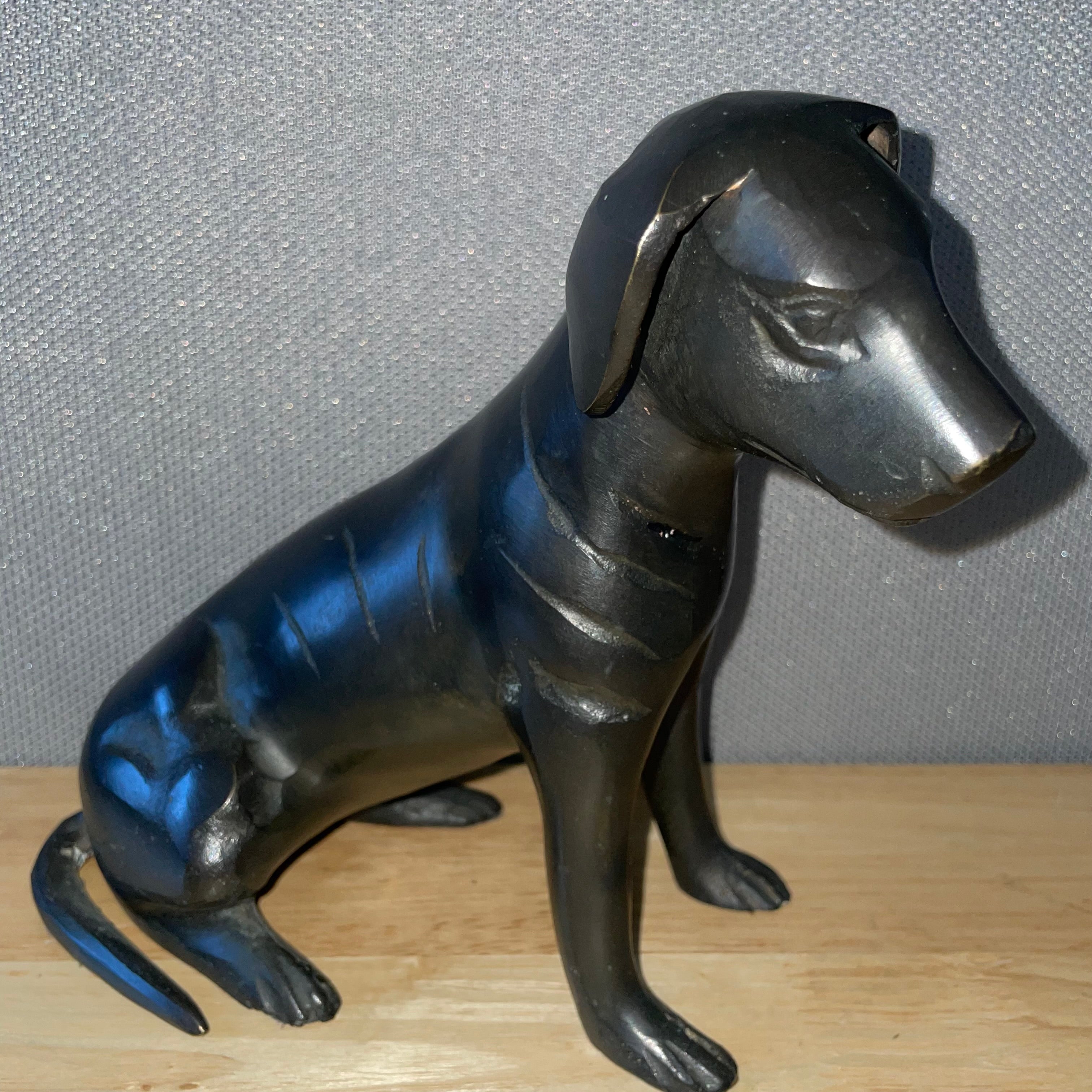 Vintage Cast Iron Greyhound Figurines, Pair
