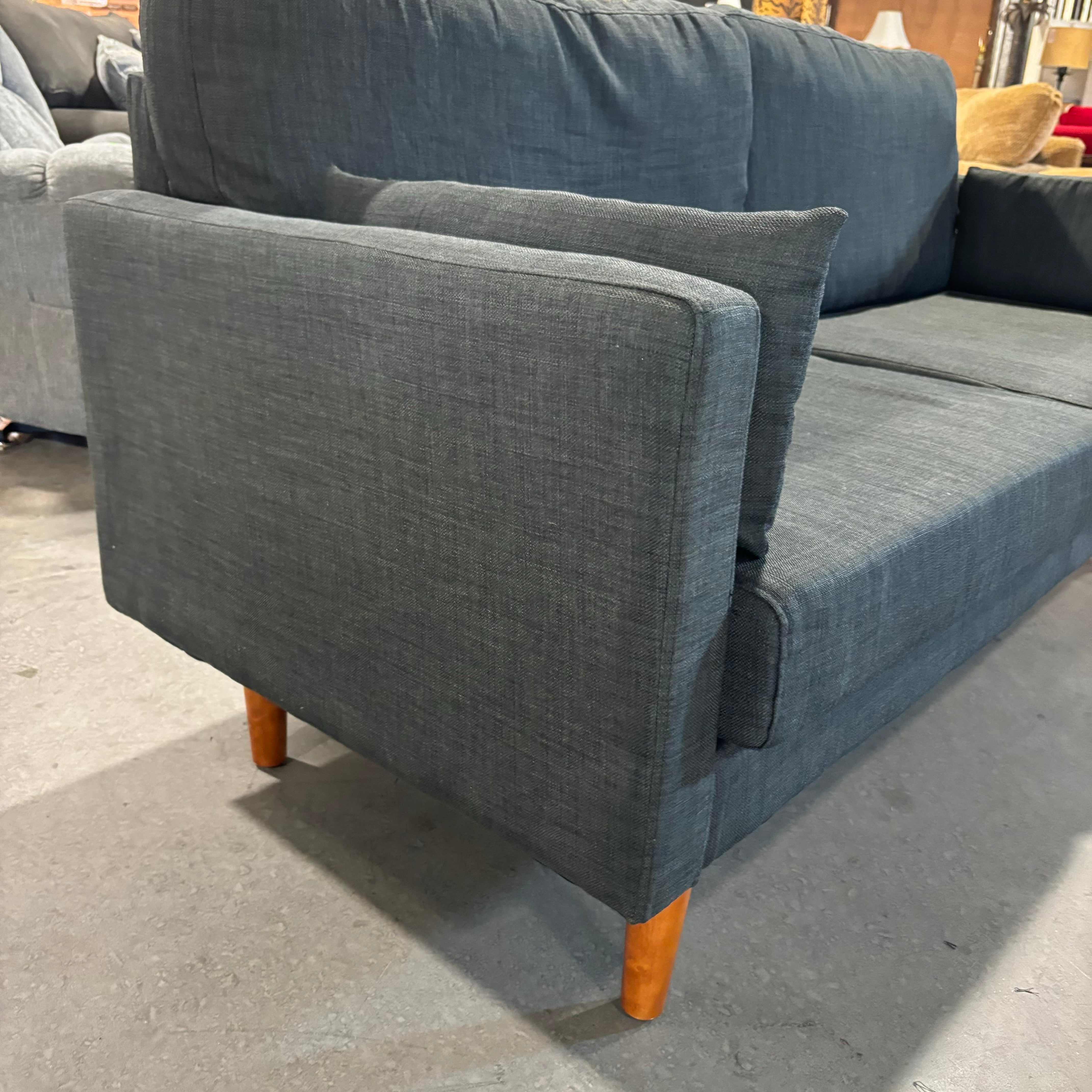 Charcoal Grey Woven Sofa 74"x 31"x 30"