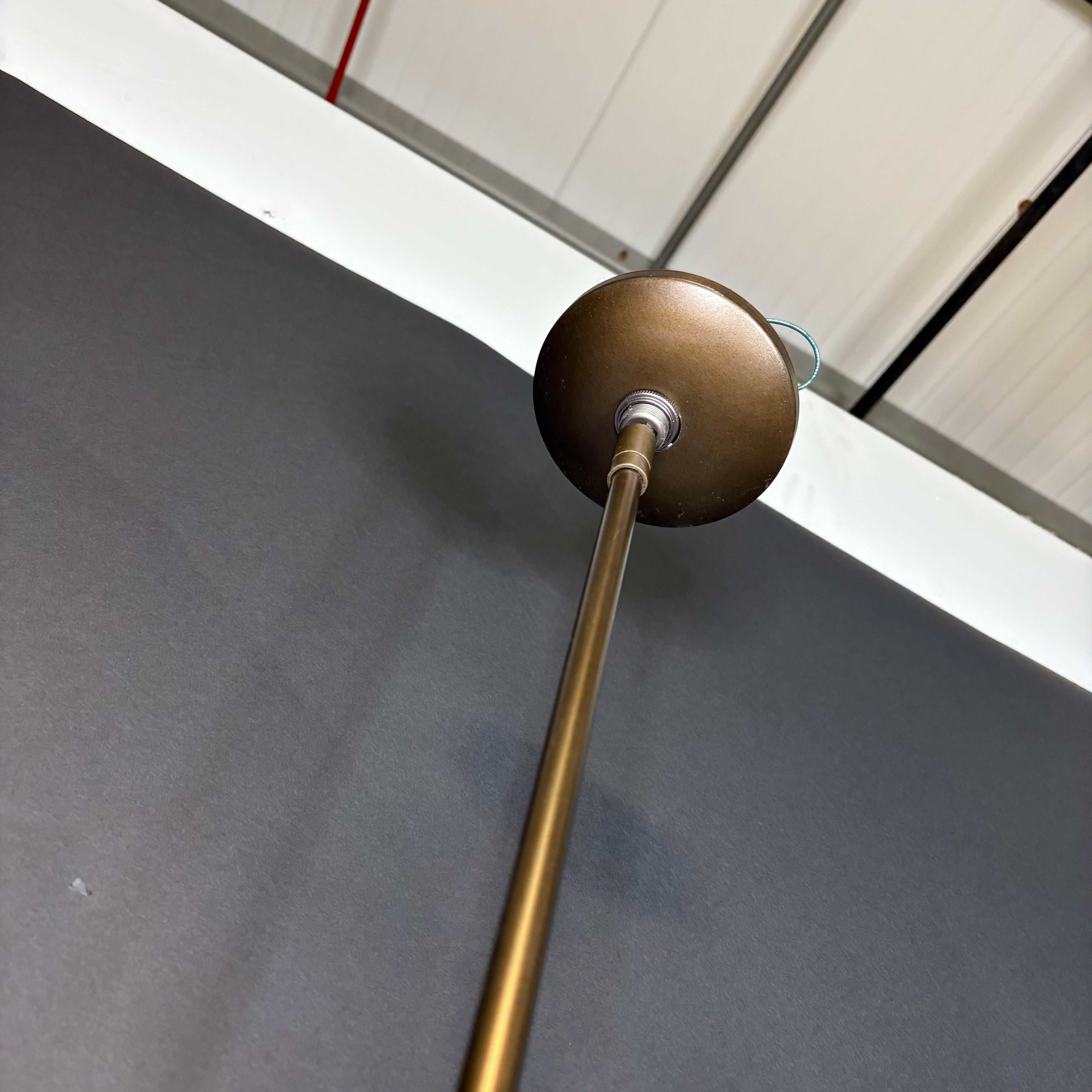 Hubbardton Forge Flora 1-Light Bronze Metal with Opal Milk Glass Shade Down Stem Ceiling Pendant 3.9” Diameter @ Shade x 60”