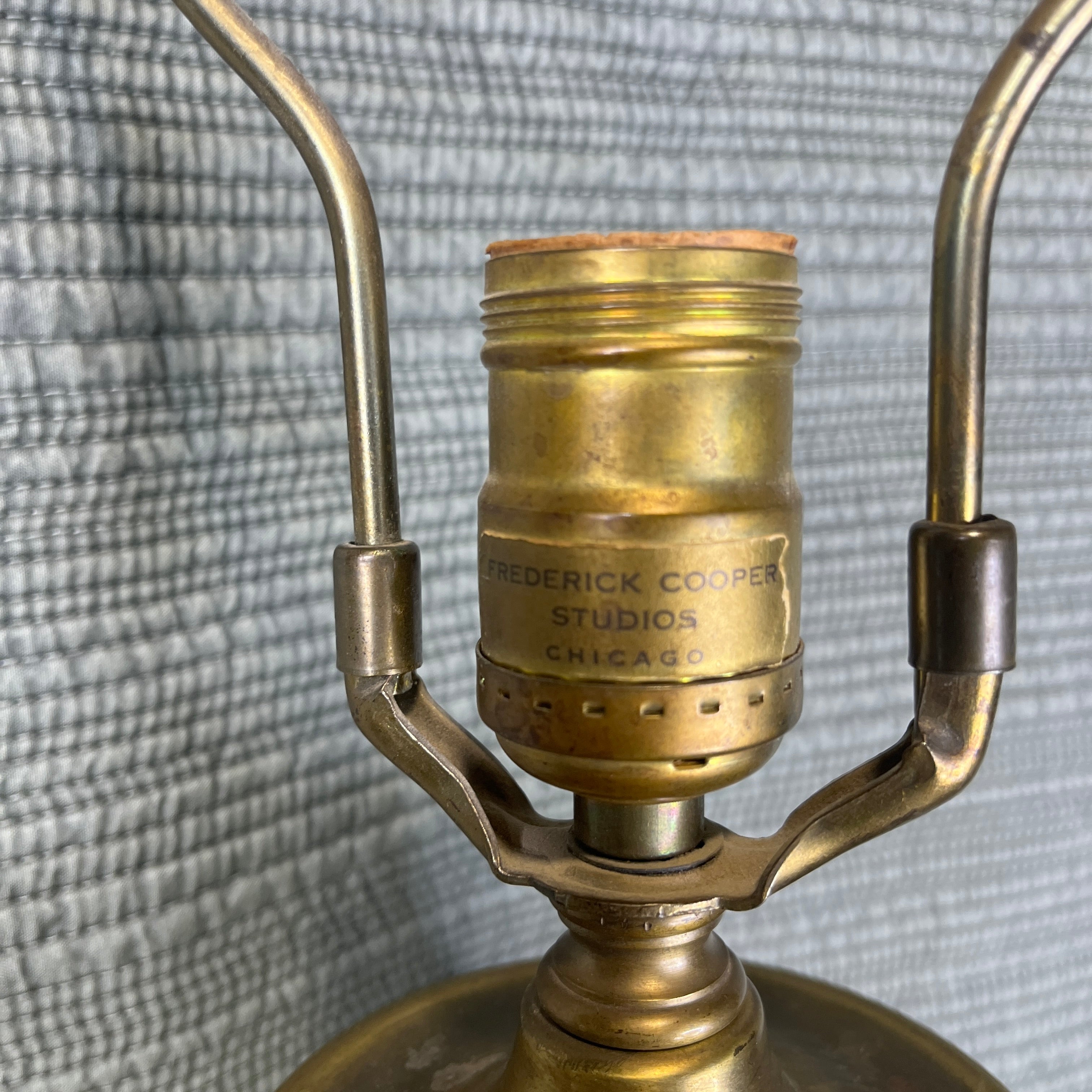 Vintage Frederick Cooper Solid Brass Samovar Table Lamp 7"x 7"x 28"