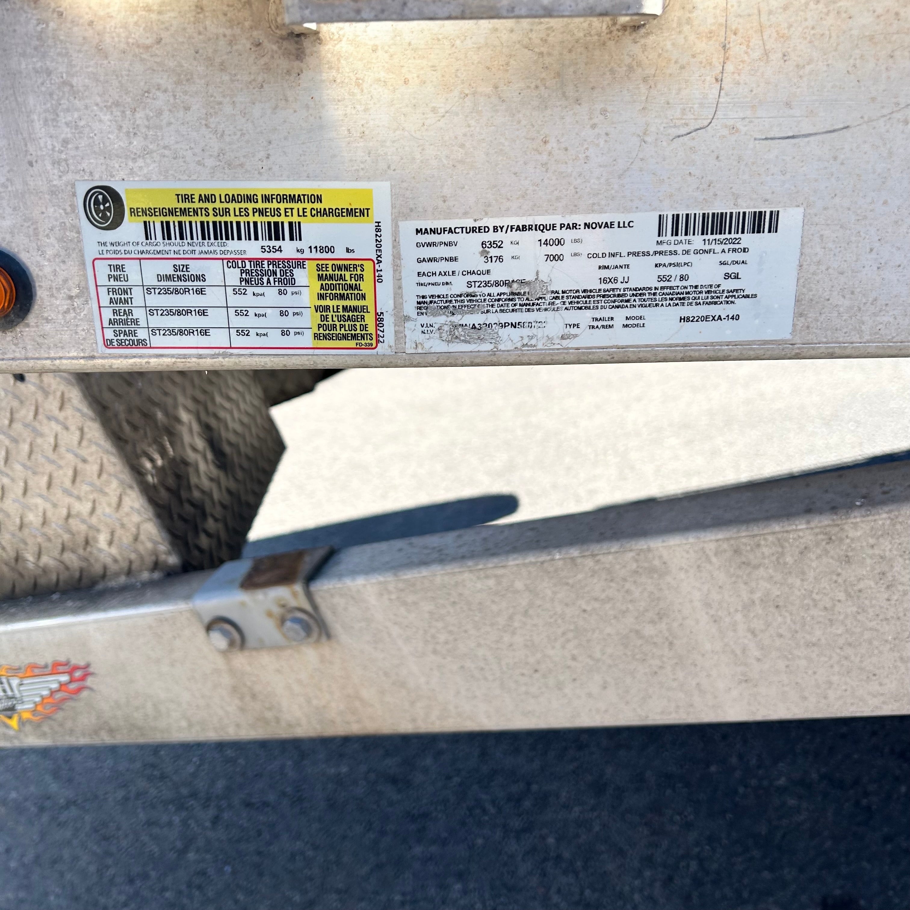 2022 25 ft. Total - 20' Deck Aluminum Tilt Speed Loader EX Car Hauler Trailer