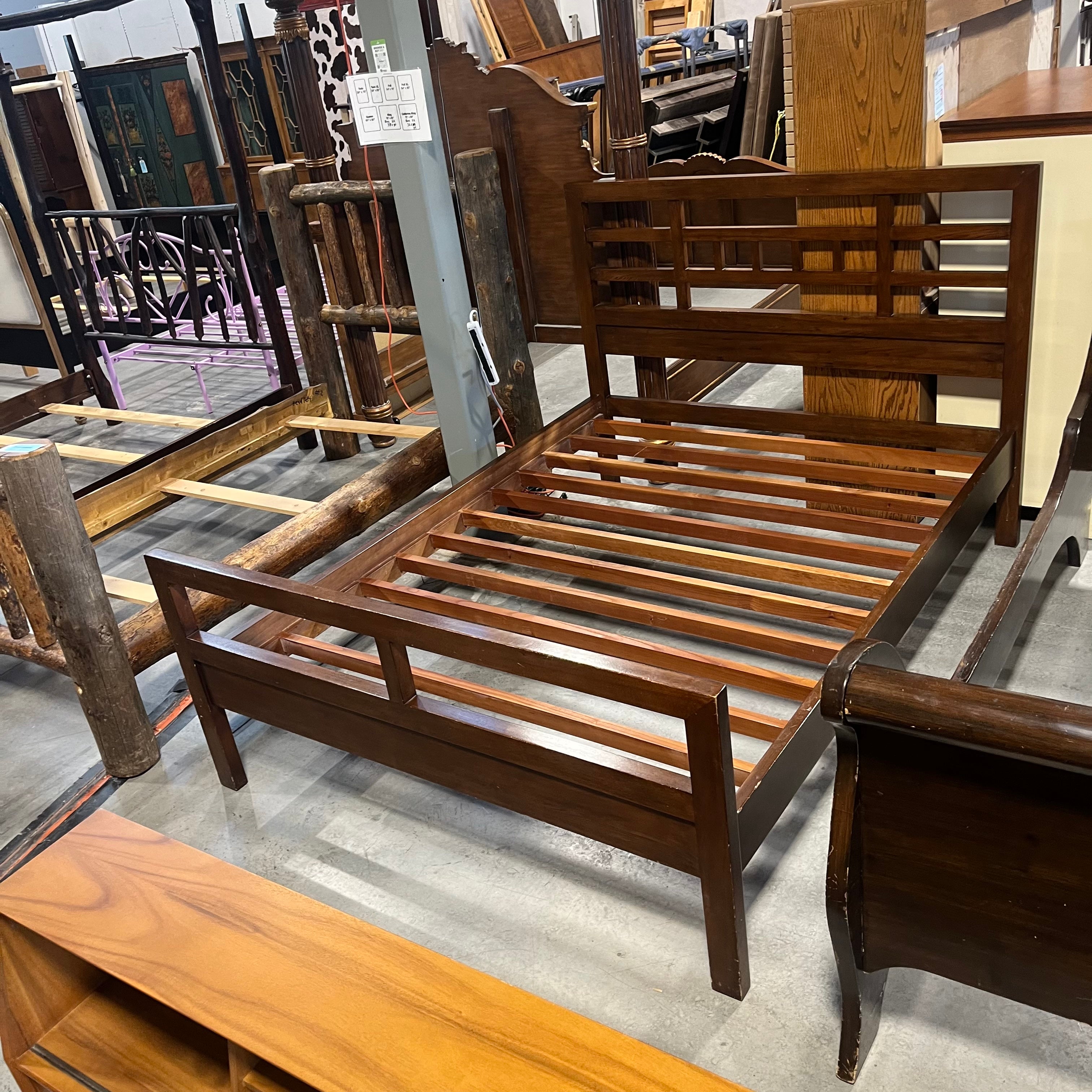 QUEEN Room & Board Solid Light Finish Wood Bed Set 65"x 85"x 49"