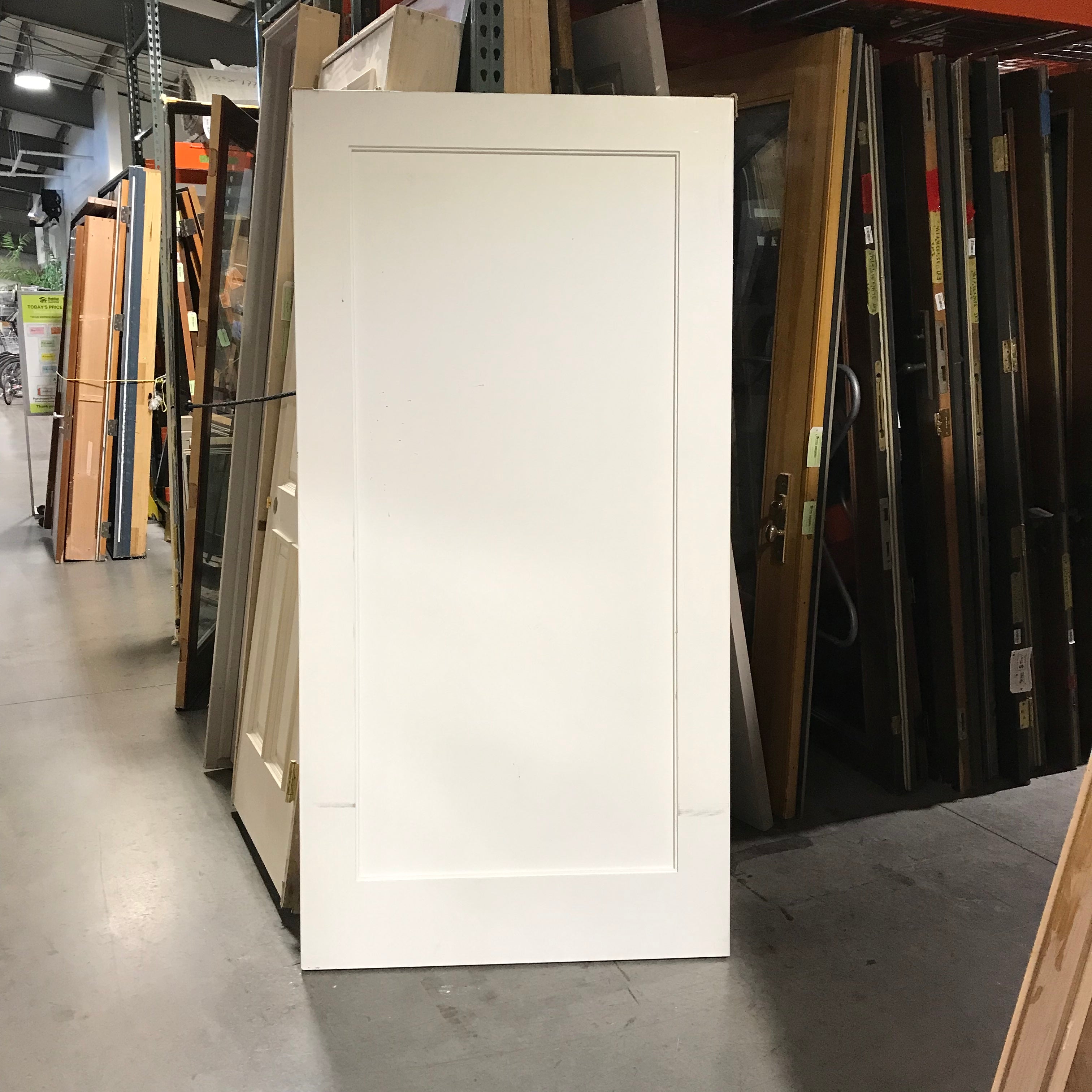 42"x 84"x 1.75" Primed Shaker Style Single Panel Slab