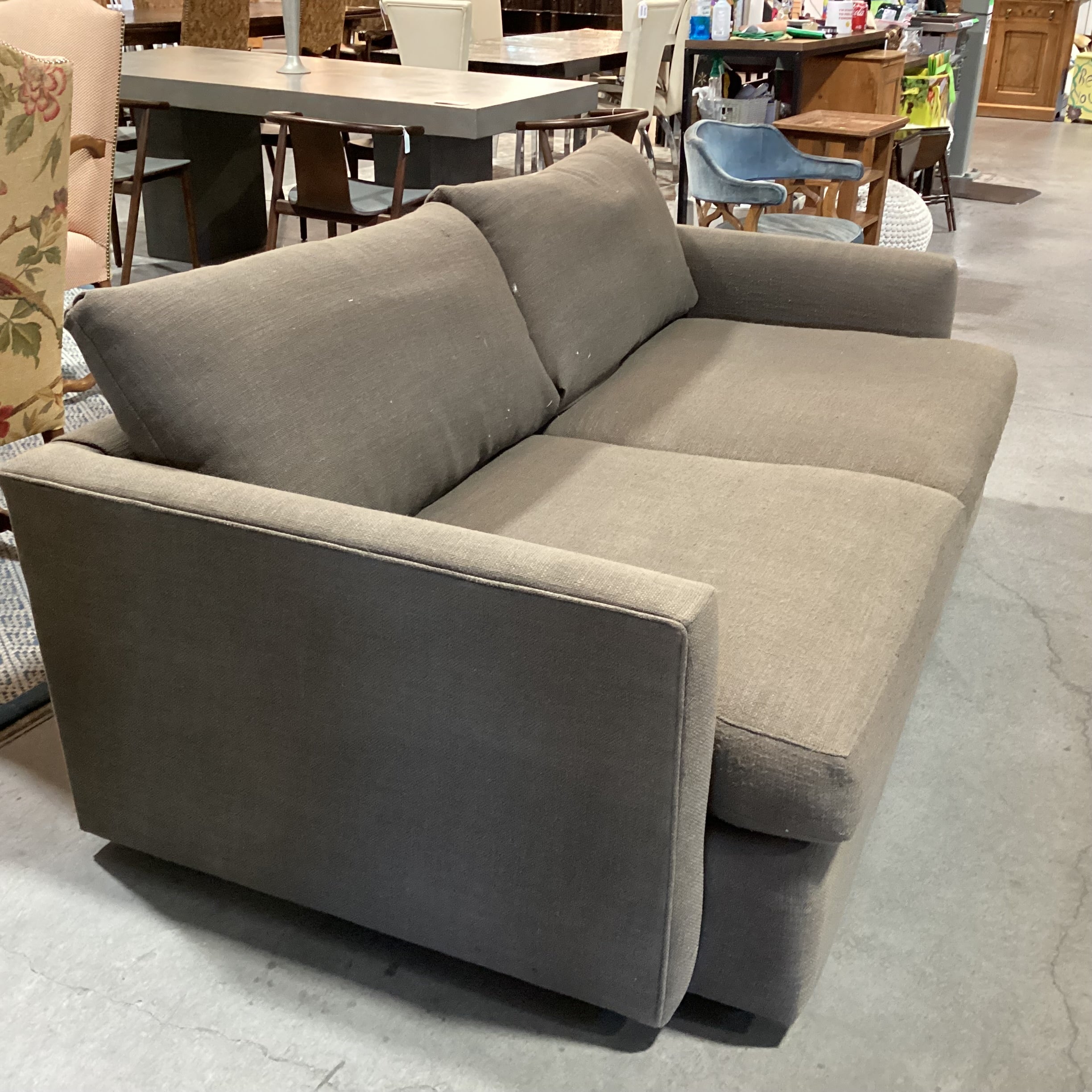 Crate & Barrel Taupe Woven Down Mix Sofa 82"x 42"x 26"