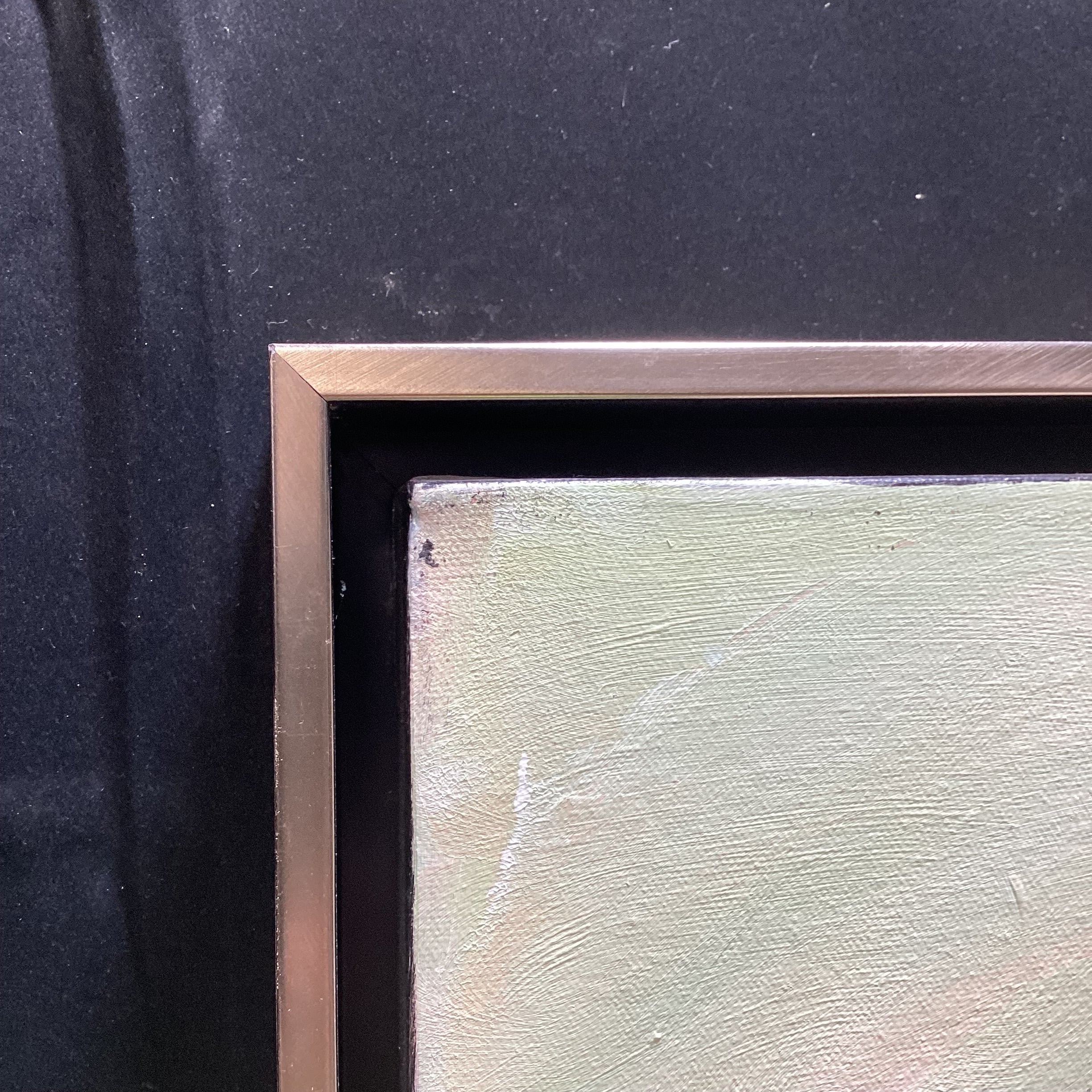 Lia Galletti Signed Original Abstract Painting In Silver Frame 41.5" x 31"