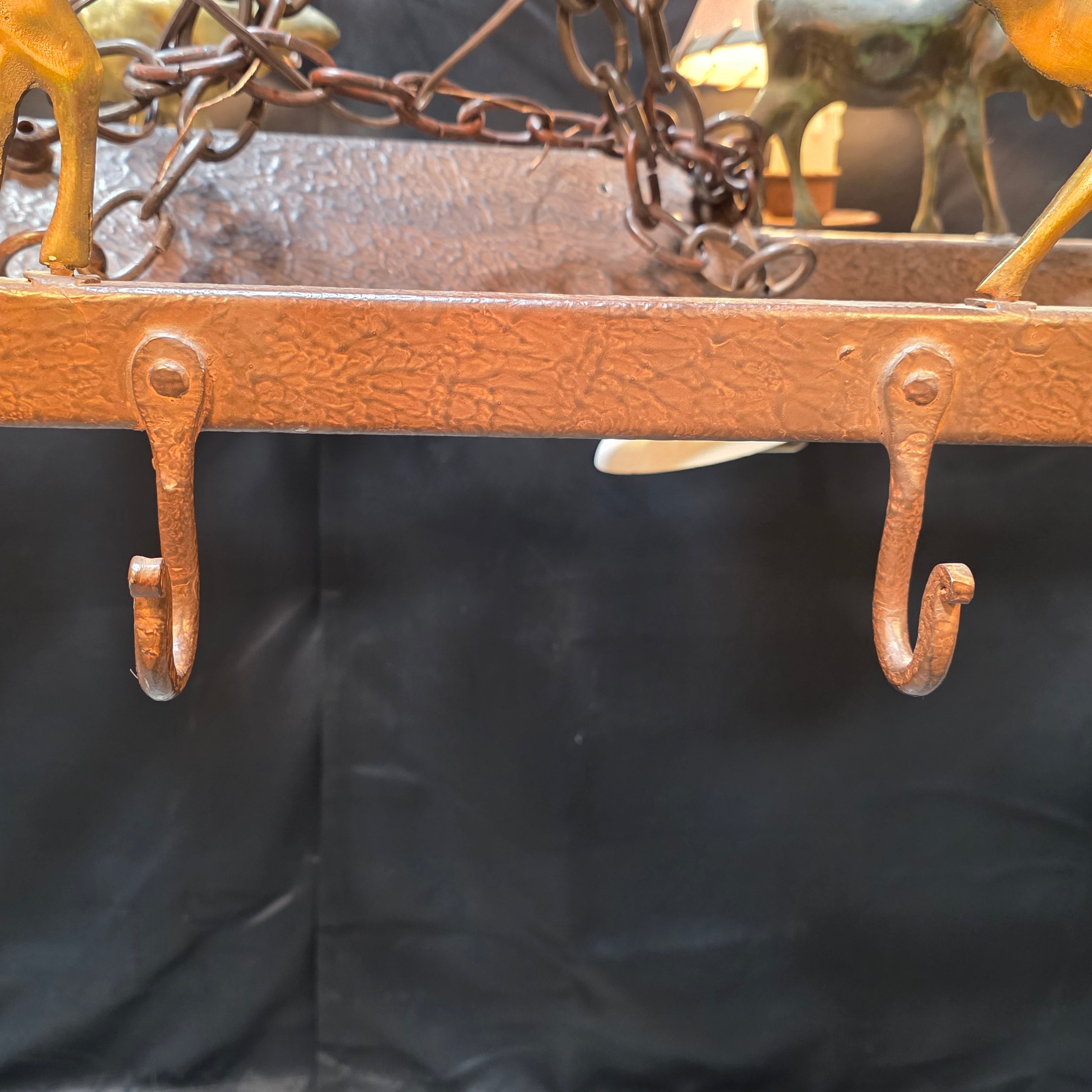 Iron Moose Kitchen Island Pot Hanger Chandelier 50"x33"x22"
