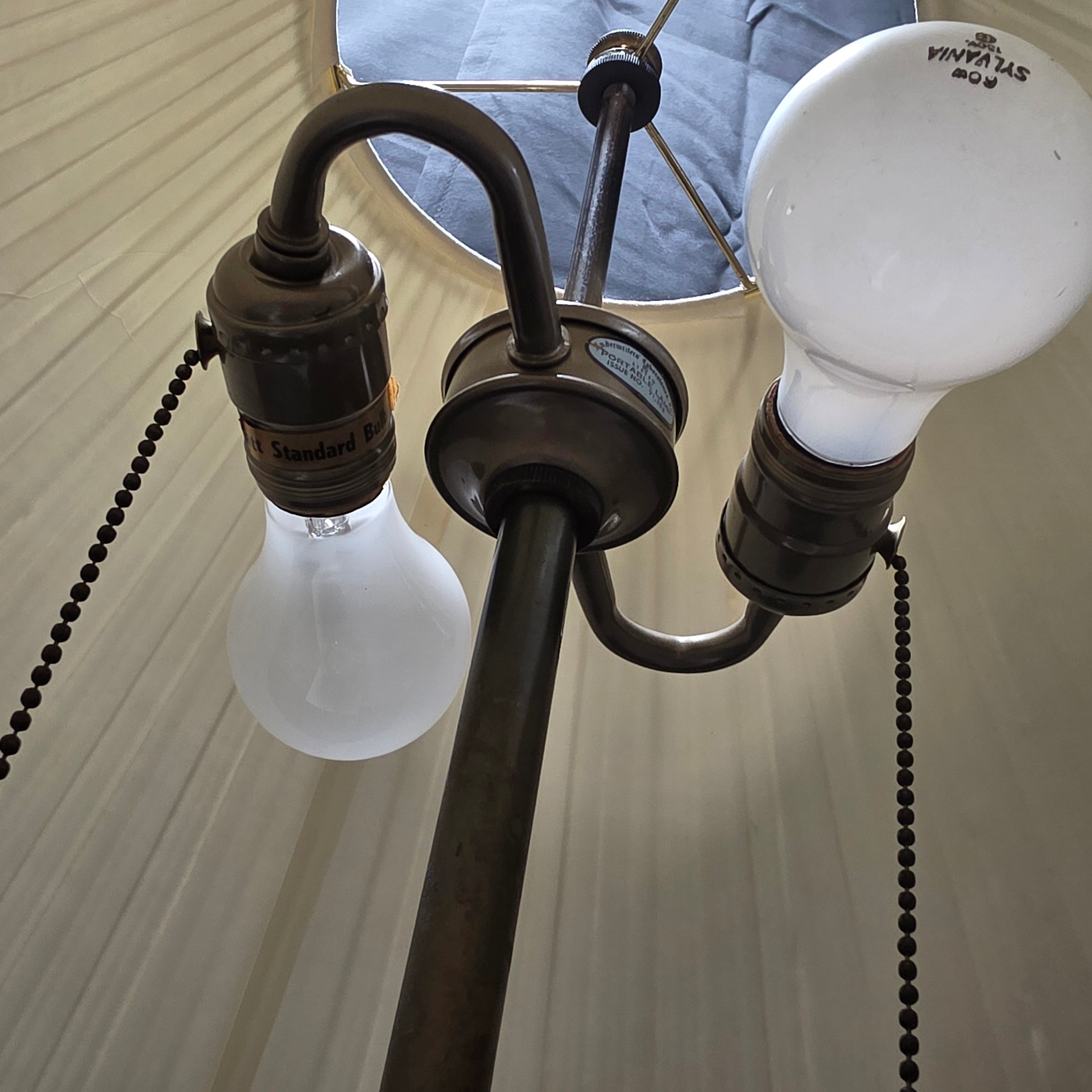 Vintage Original Stiffel Table Lamp Solid Brass 16.5"Dx34"