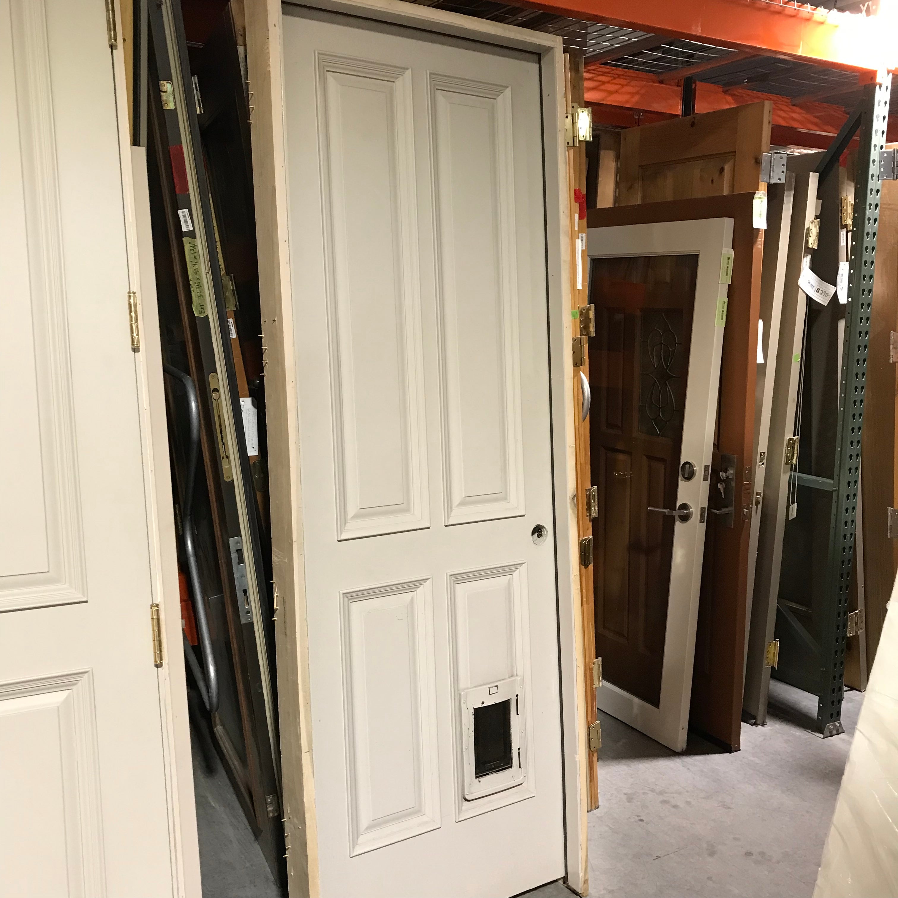 31.75"x 90"x 1.75" Cream 4 Panel Exterior Door