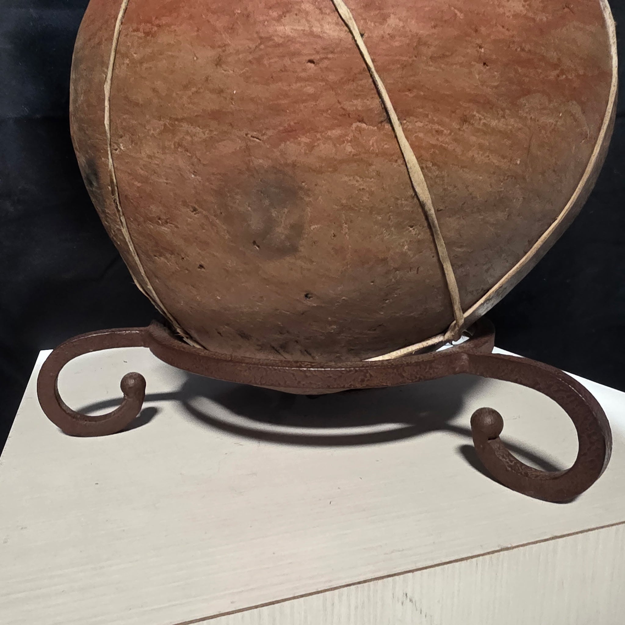 Adobe Native Lamp & Wrought Iron Feet 16"x 32"