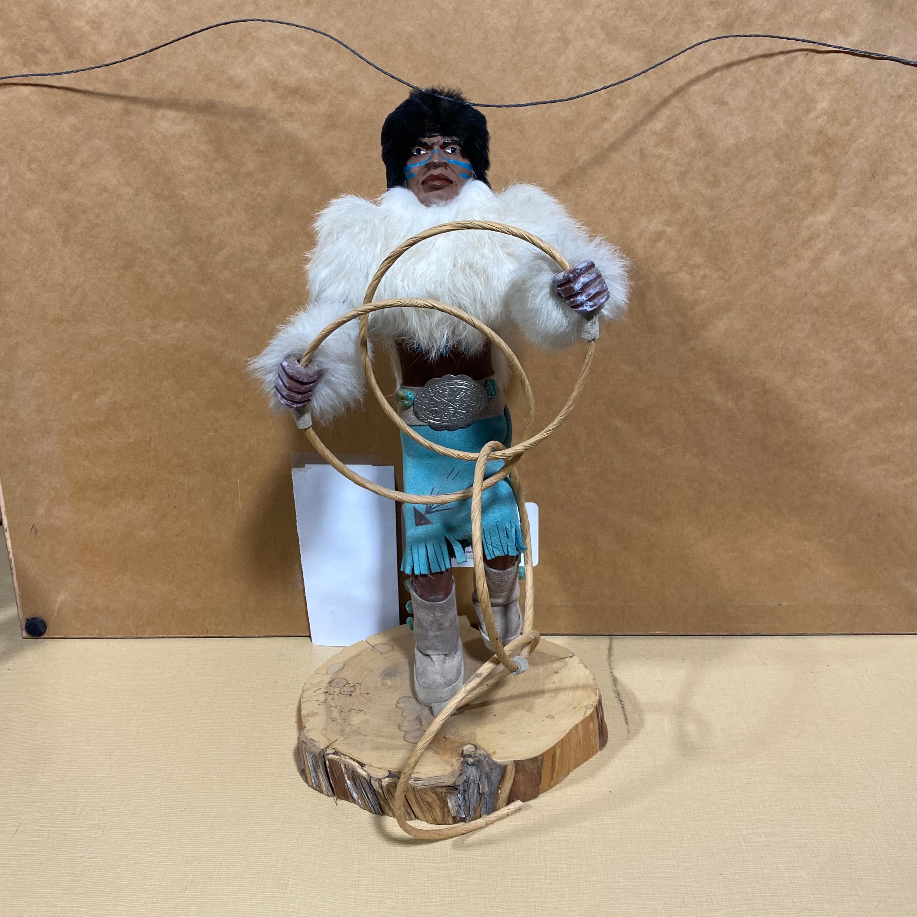 Vintage Large Signed Hoop Dancer Kochina Doll 16"x 8"