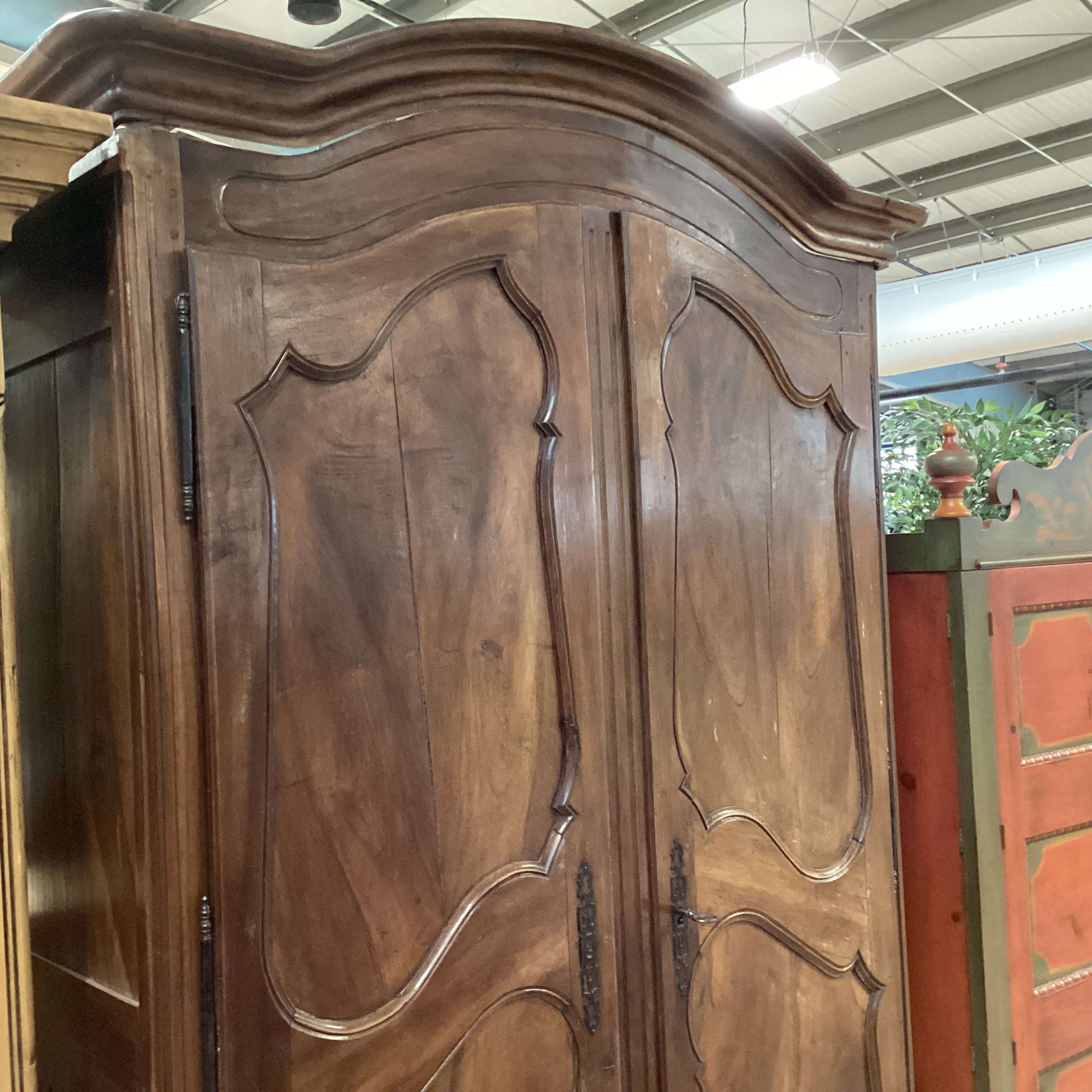 Antique 1800's French Walnut 2 Door 1 Drawer Armoire 64"x 29"x 103"