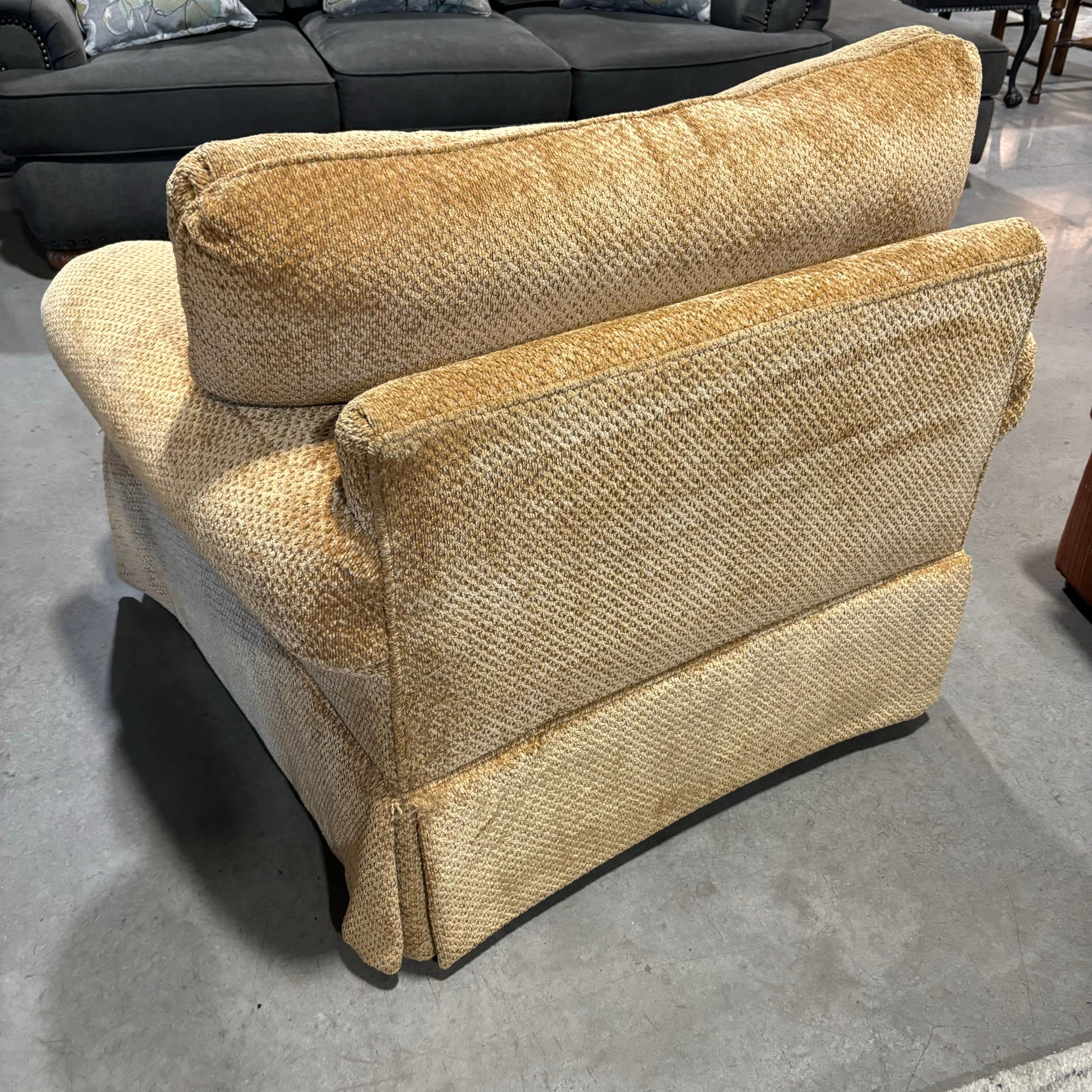 William Alan Gold Chenille Woven Chair 44"x 38"x 31"