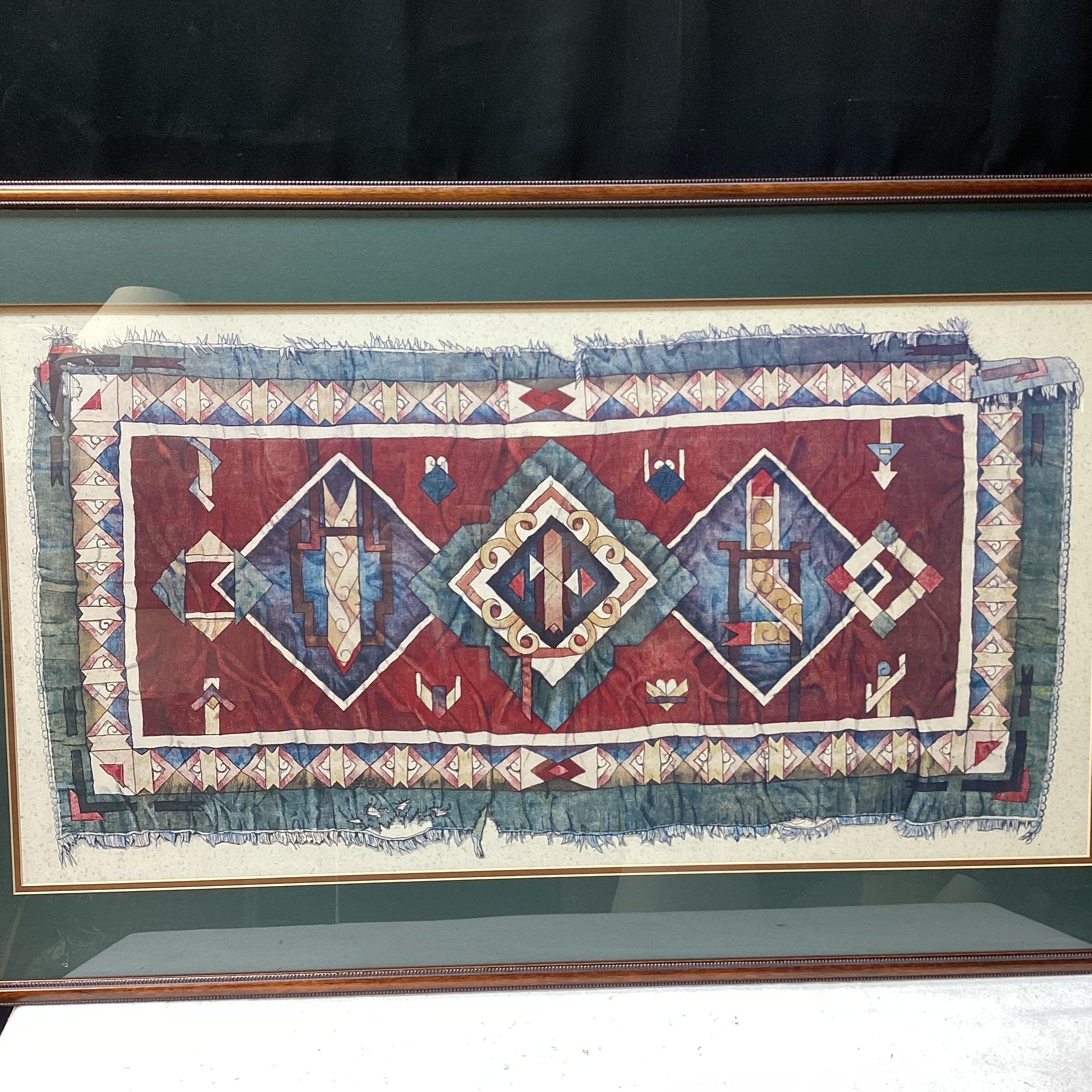 Bruce Weinberg "Sacred Rug" Framed Print 41" x 25"