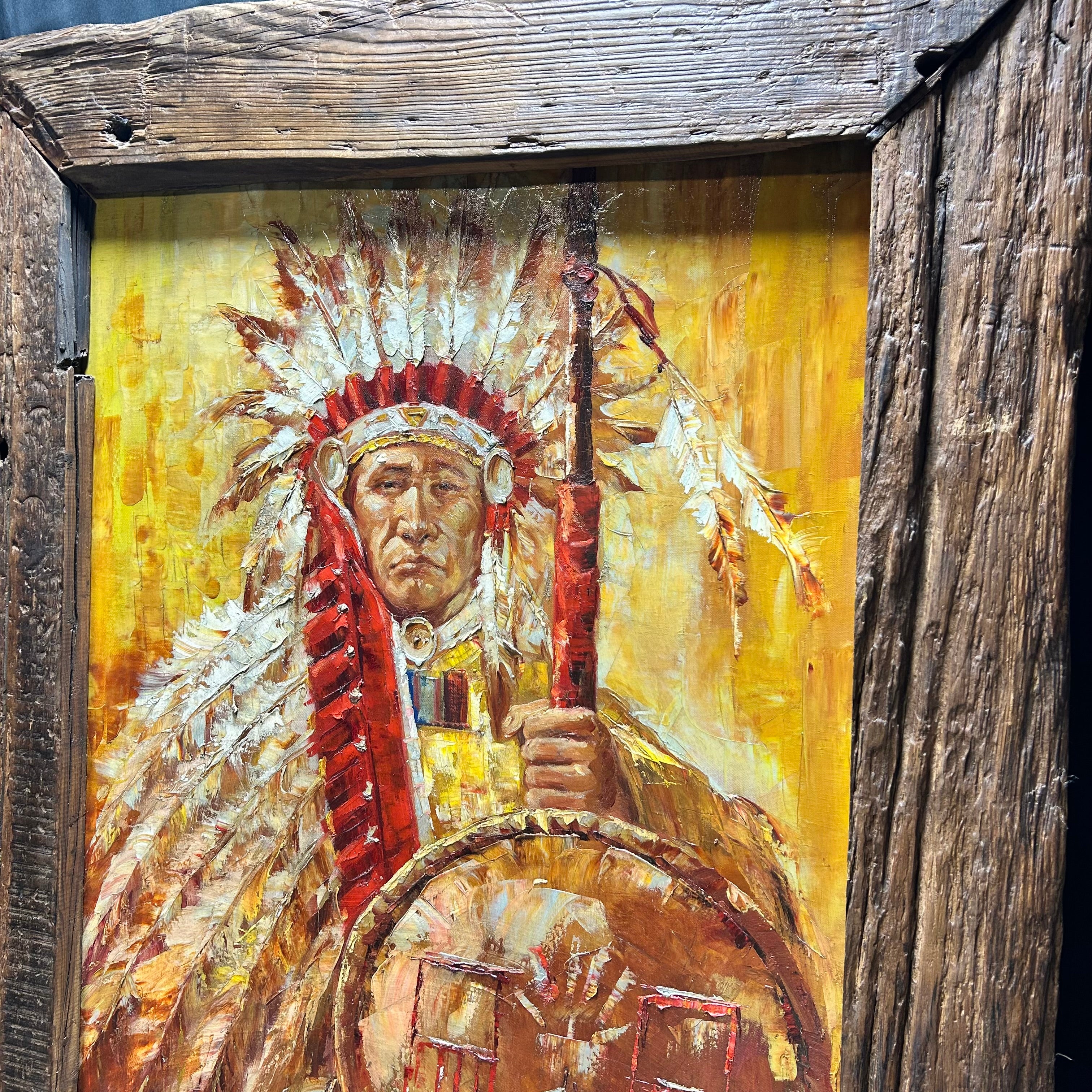 Roy Dupuis "Indian Portrait" From Royal Street Fine Art 39.5"x 50"
