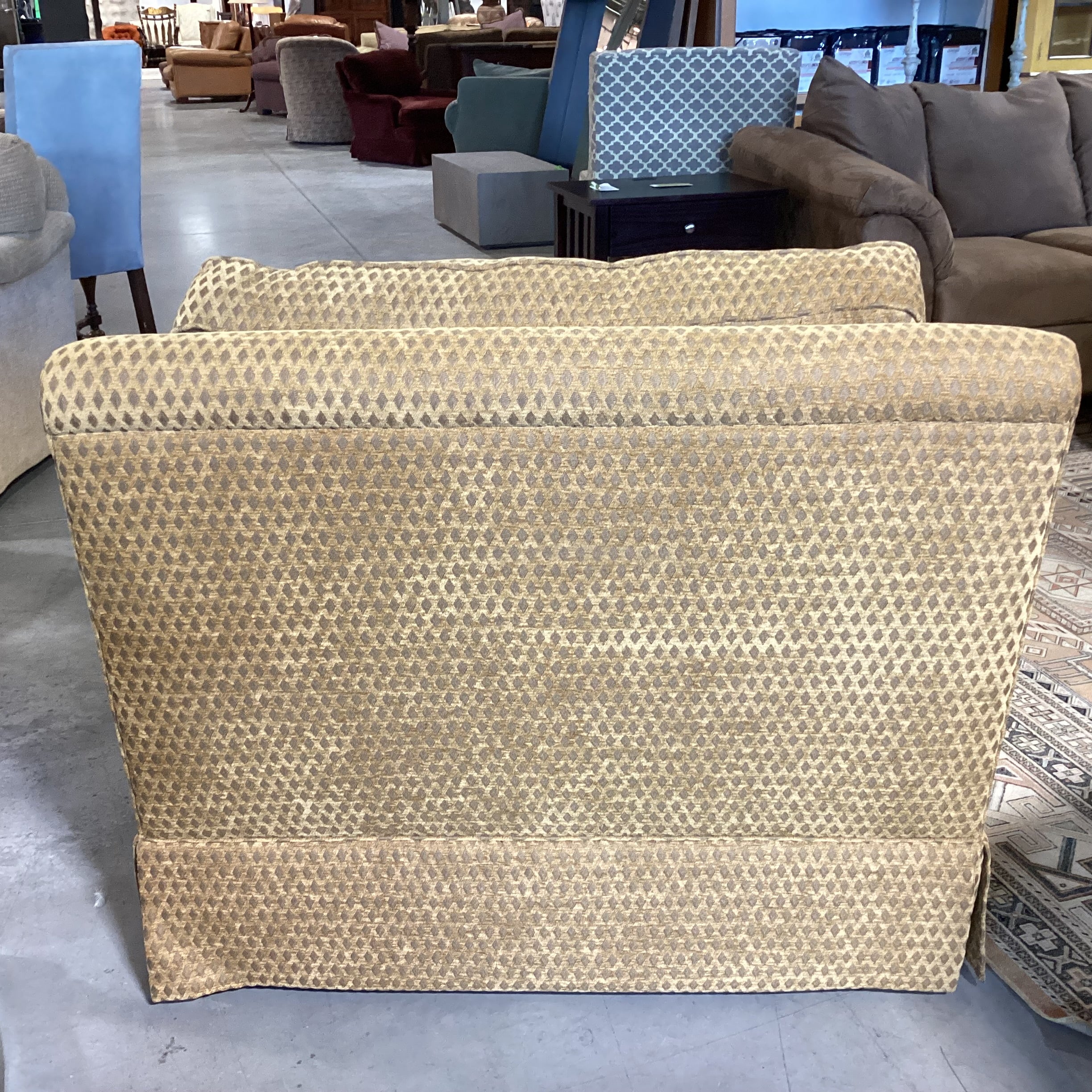 Hancock & Moore Golden Chenille Diamond Woven Down Mix Oversized Chair 46"x 45"x 35"