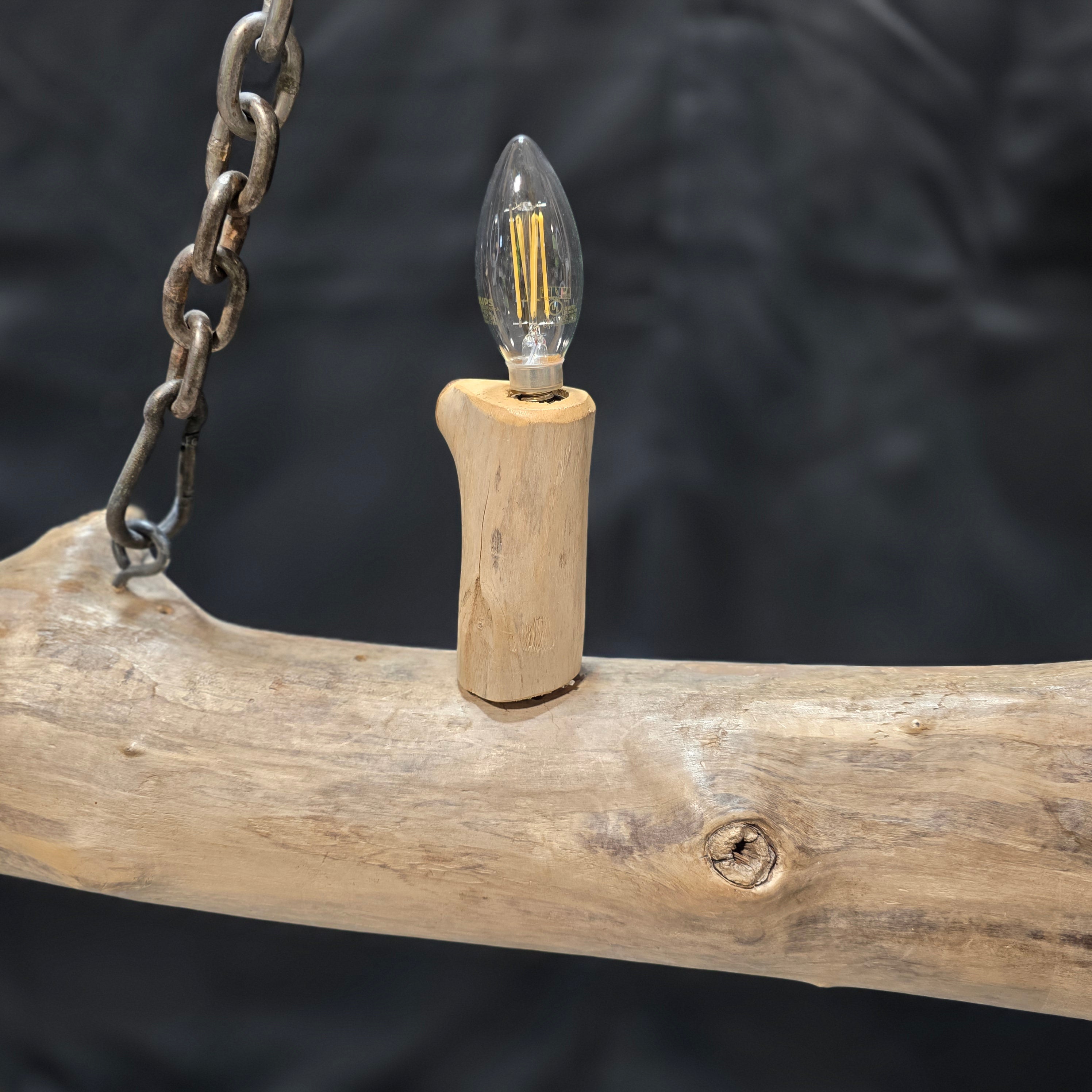 Driftwood Branch Six Light Chandelier 68"x5"x11"