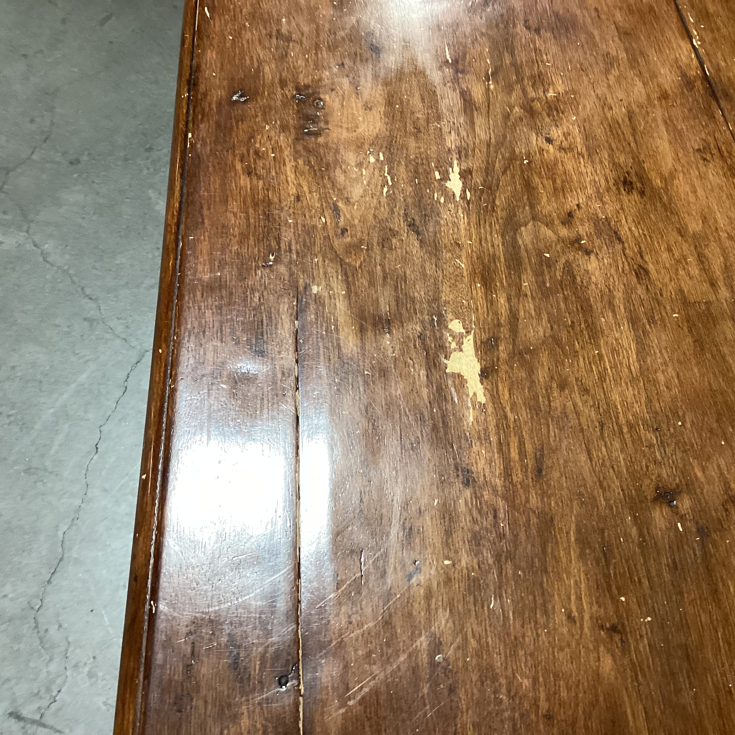 Distressed Finish Ornate Carved Edge & Trestle 2 Drawer Coffee Table 60"x 38"x 22"