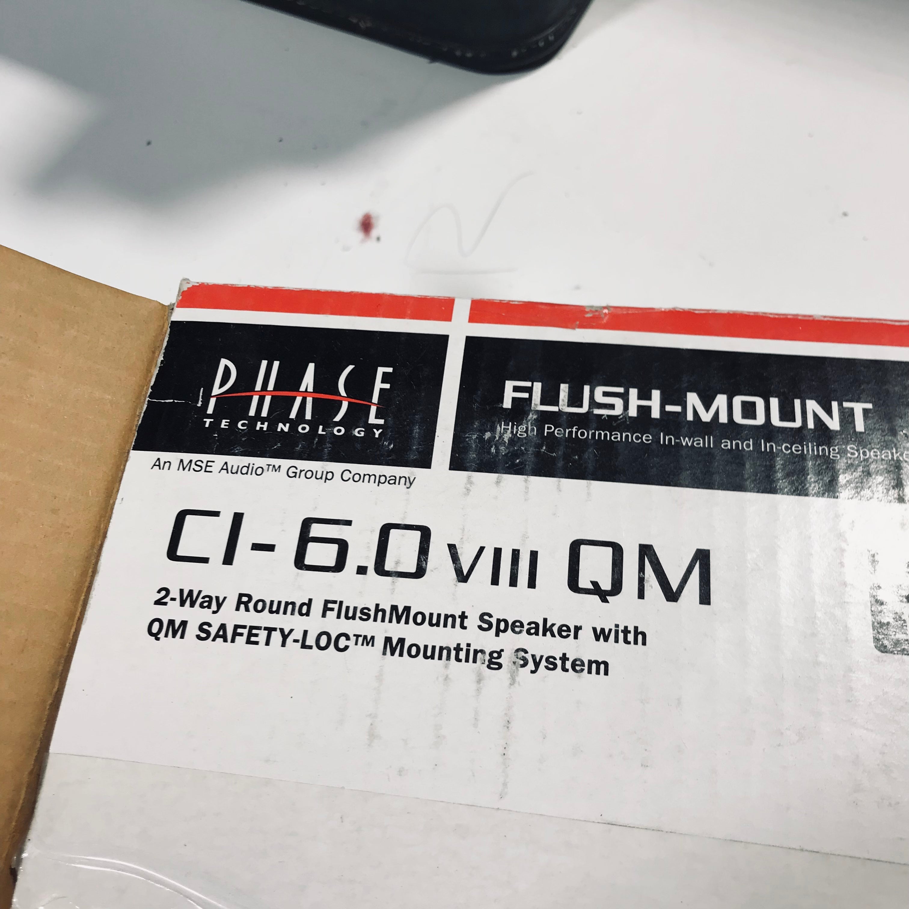 Phase Technology CI 6.0 VIII QM 2-Way Round Flushmount Speaker with QM Safety-Loc Mounting System