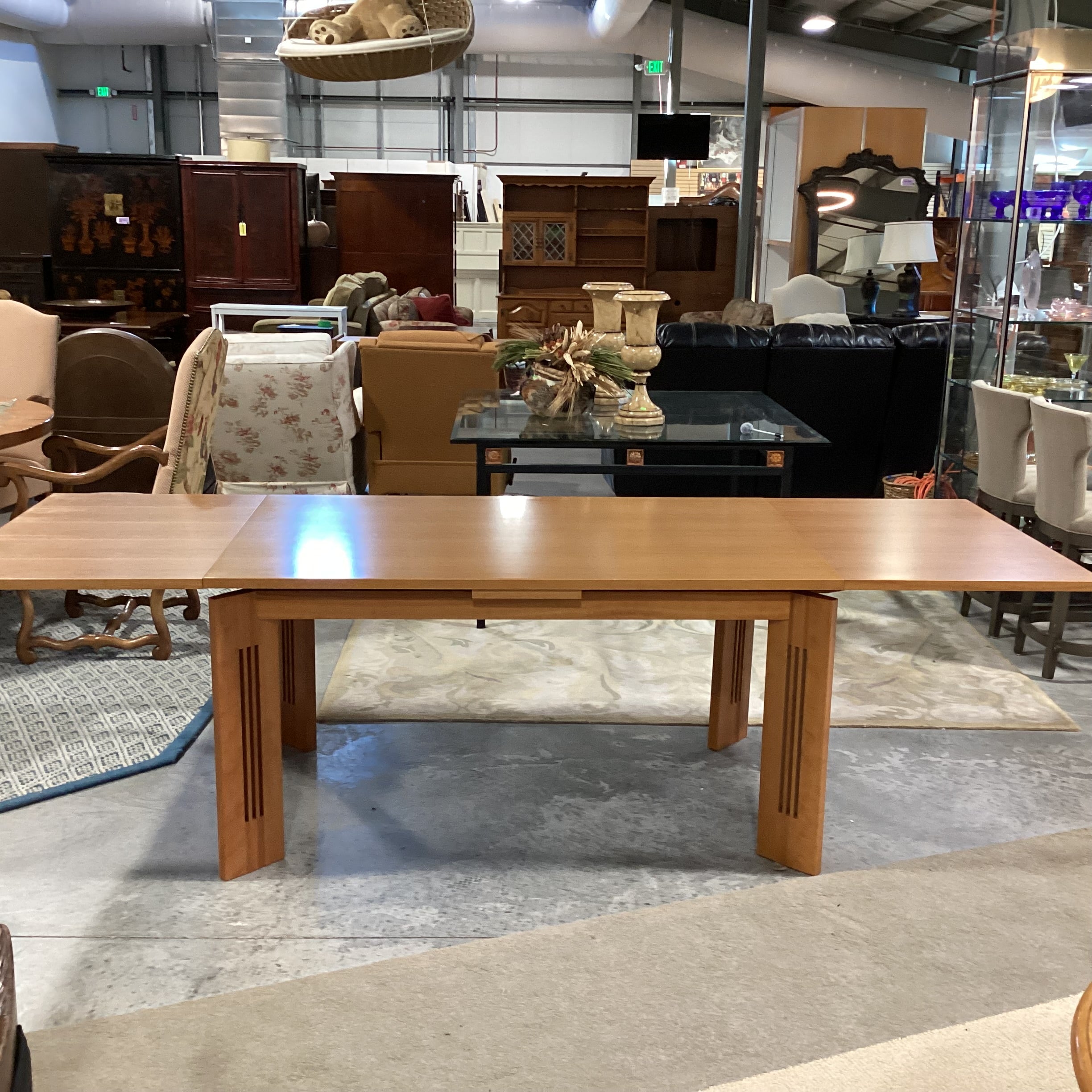 C R Mackintosh by Cassina Berlino Extendable Dining Table 57" to 104.5"x 35.5"x 29.5"