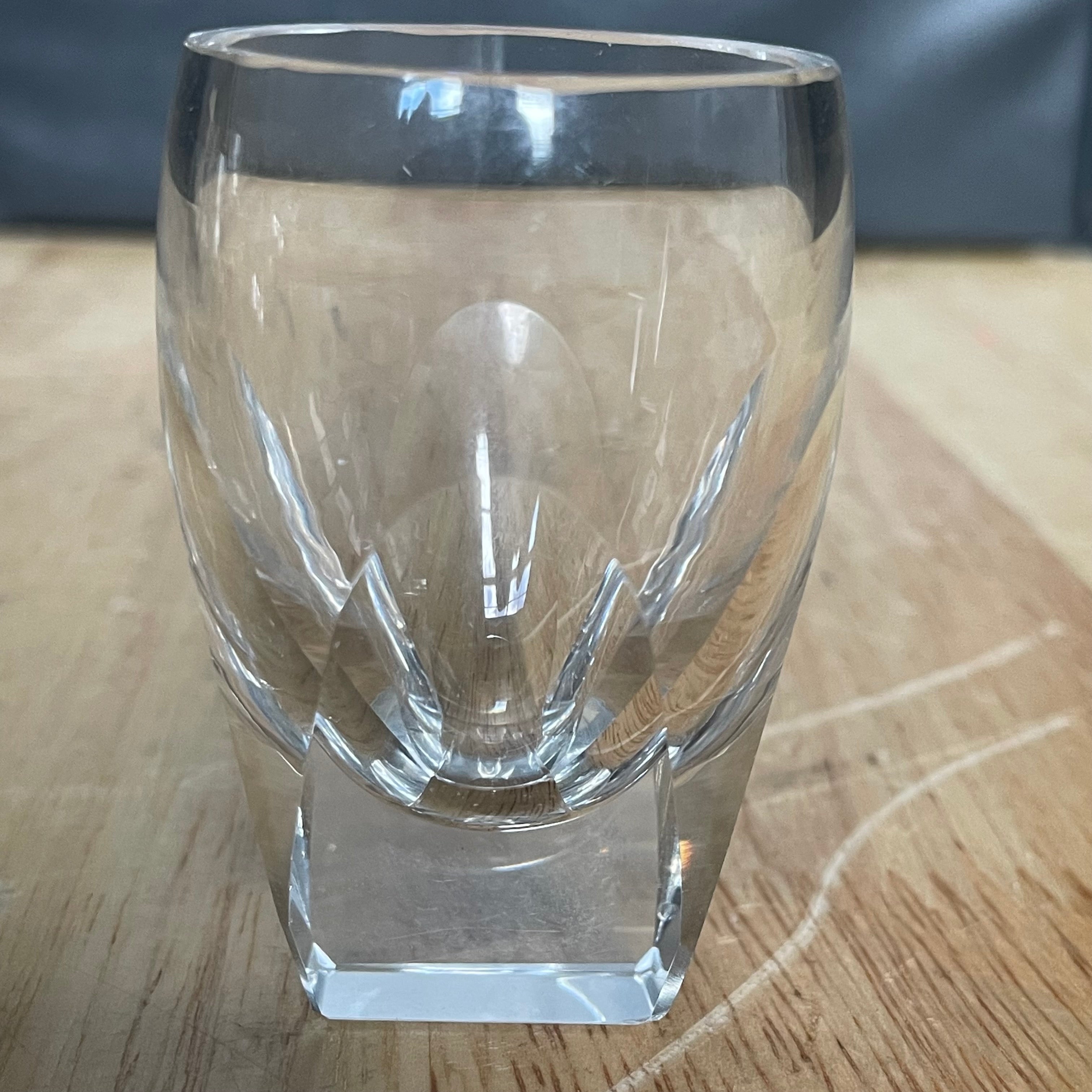 Set of 7 Moser- Rudolph Eschler-Style Crystal Small Shot Glasses, 2.25" Each