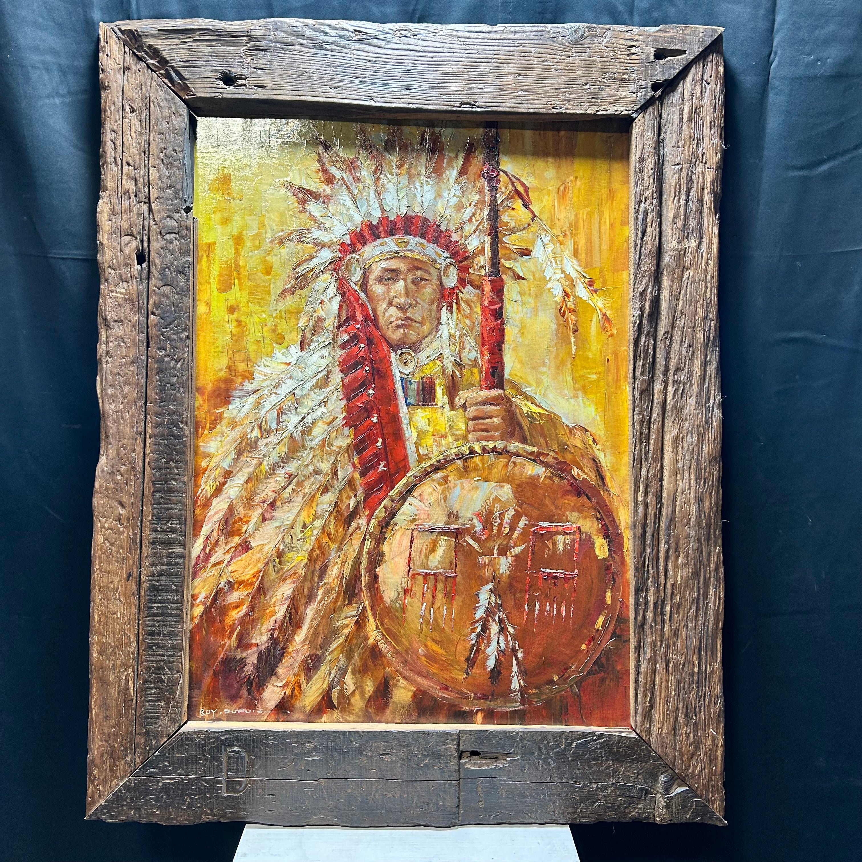 Roy Dupuis "Indian Portrait" From Royal Street Fine Art 39.5"x 50"