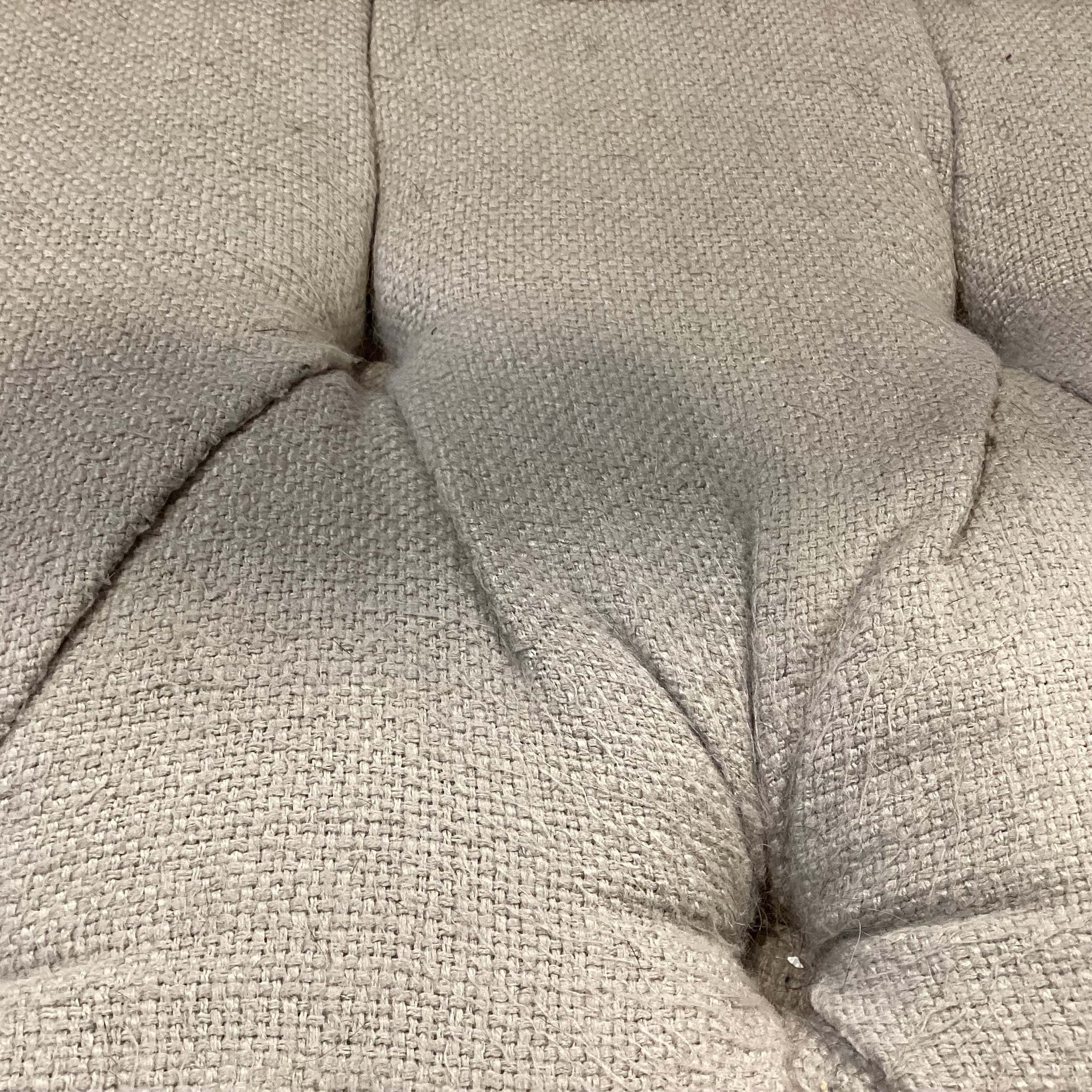 Beige Woven Tufted Slipper Style Chair 27"x 31"x 37"