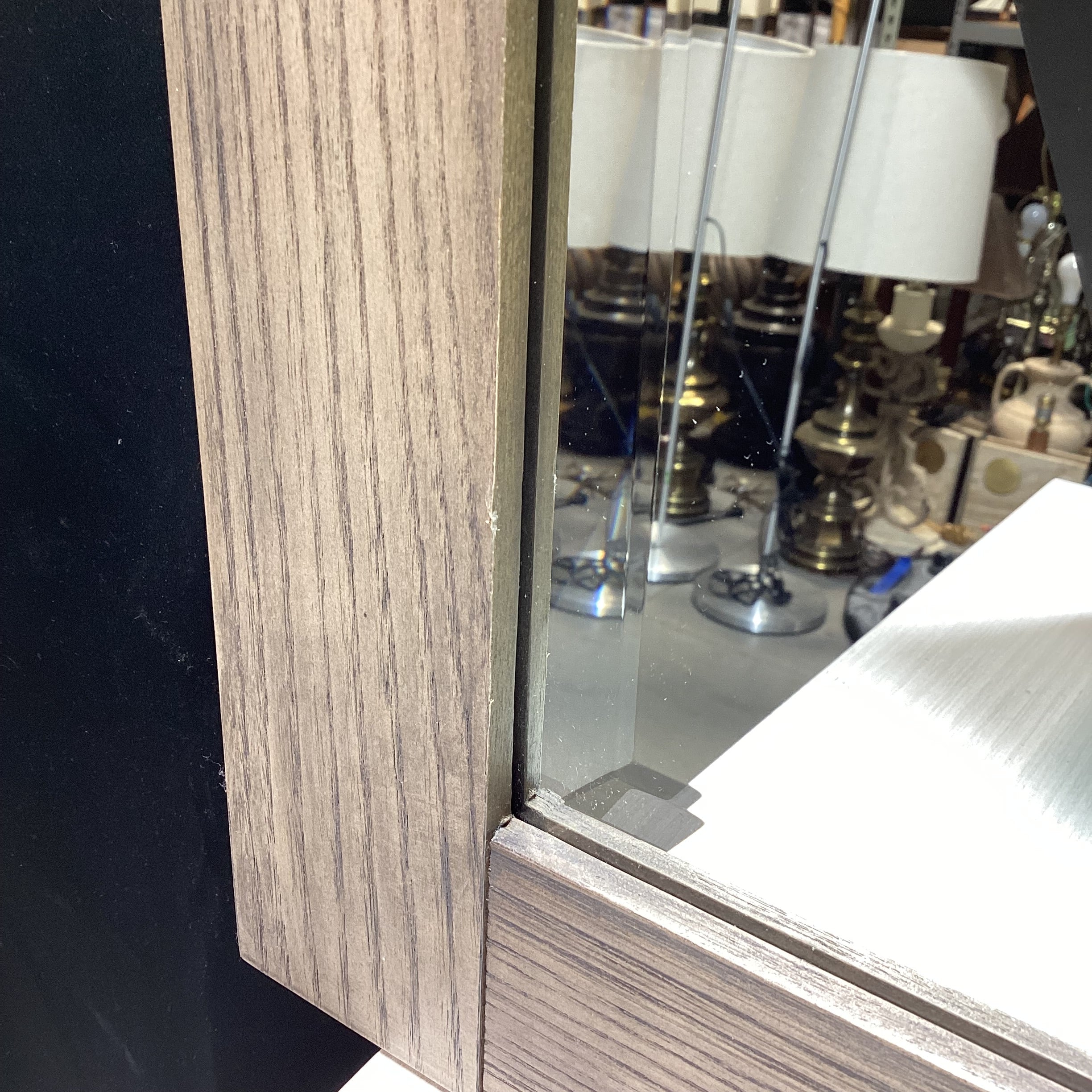Bevelled Edge Light Colored Wall Mirror (1)  22" x 32"