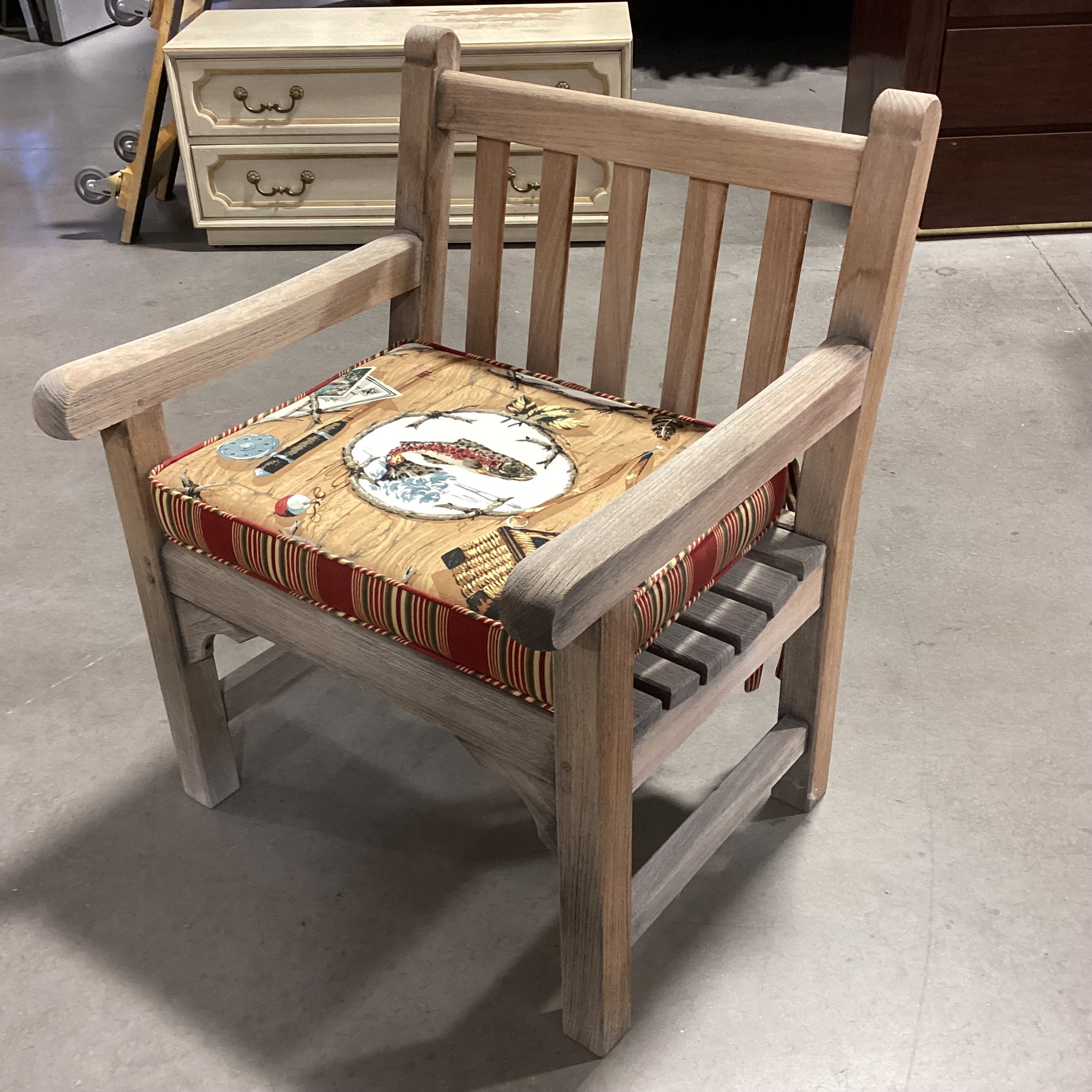 Kingsley Bate Teak with Cushion Chair 27"x 27"x 35"