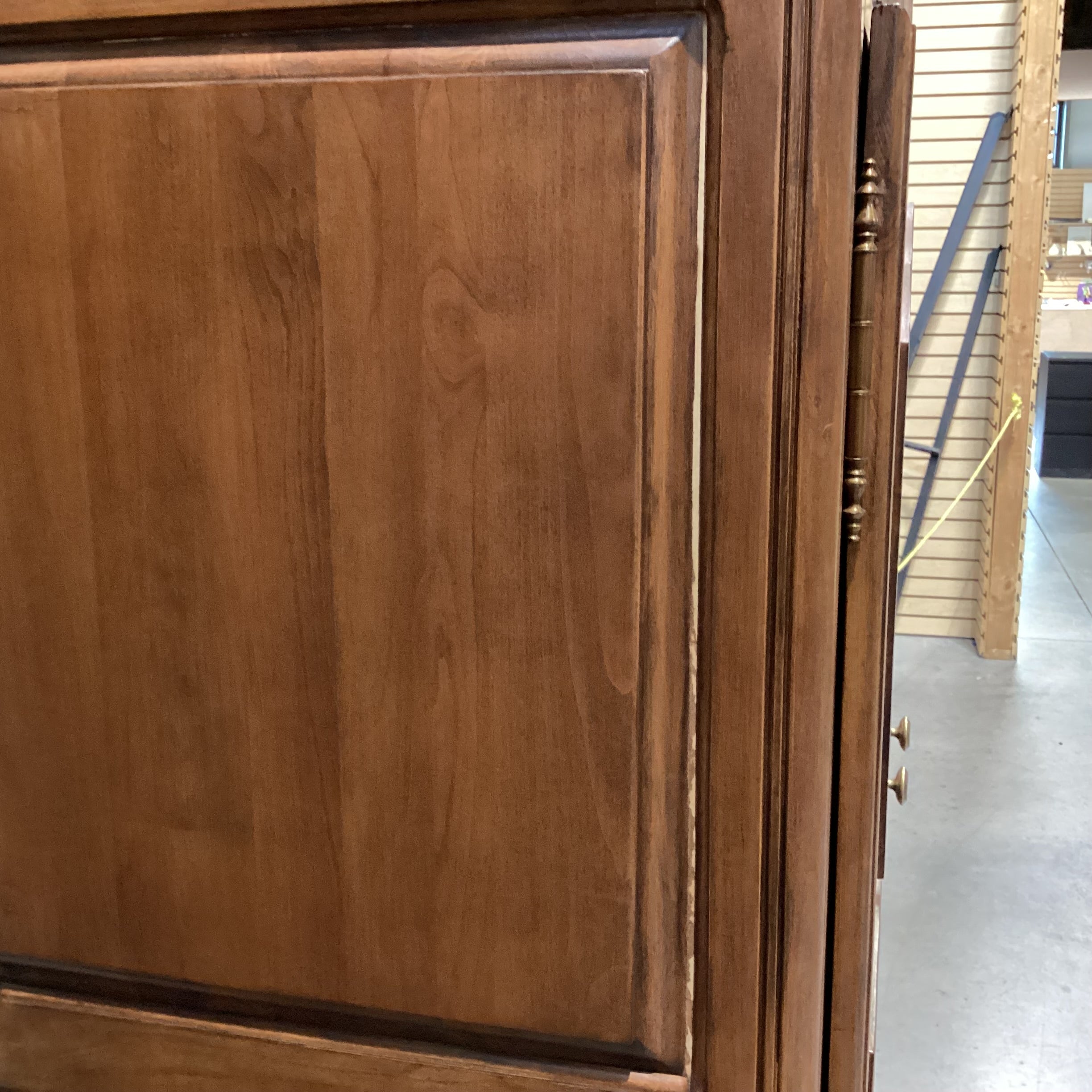 Carved Wood 2 Door with Shelves Armoire 48"x 28"x 72"