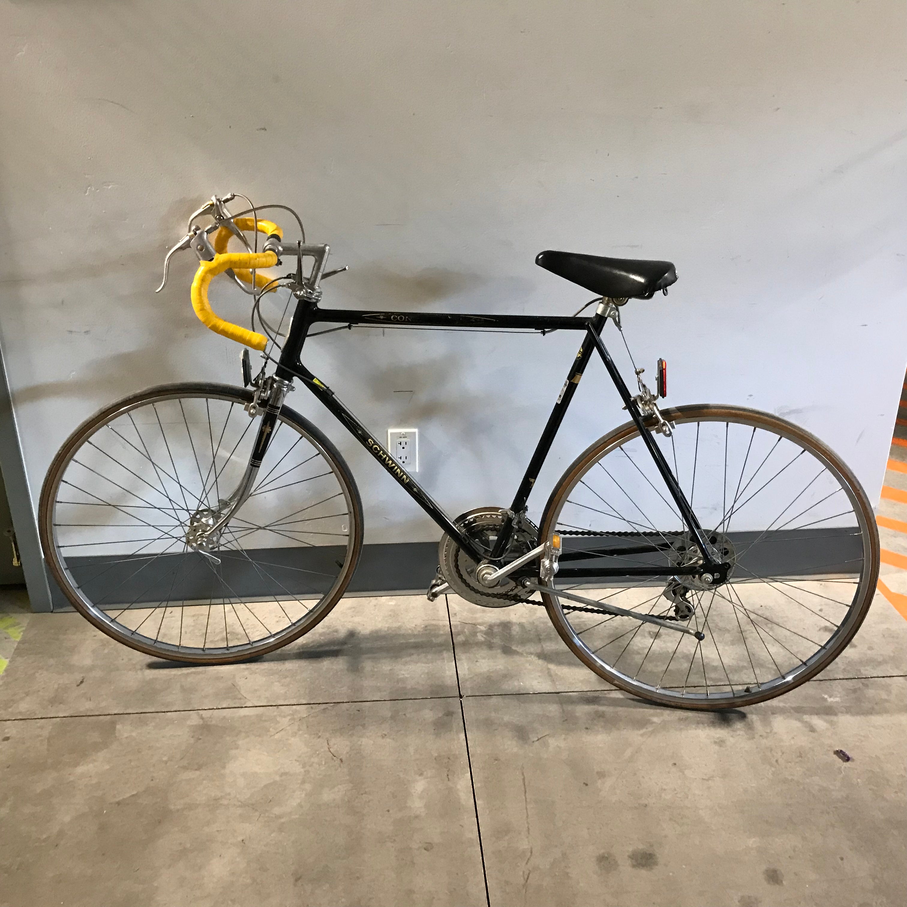 Schwinn Continental 24" Black 10 Speed  1970ish Road Bike