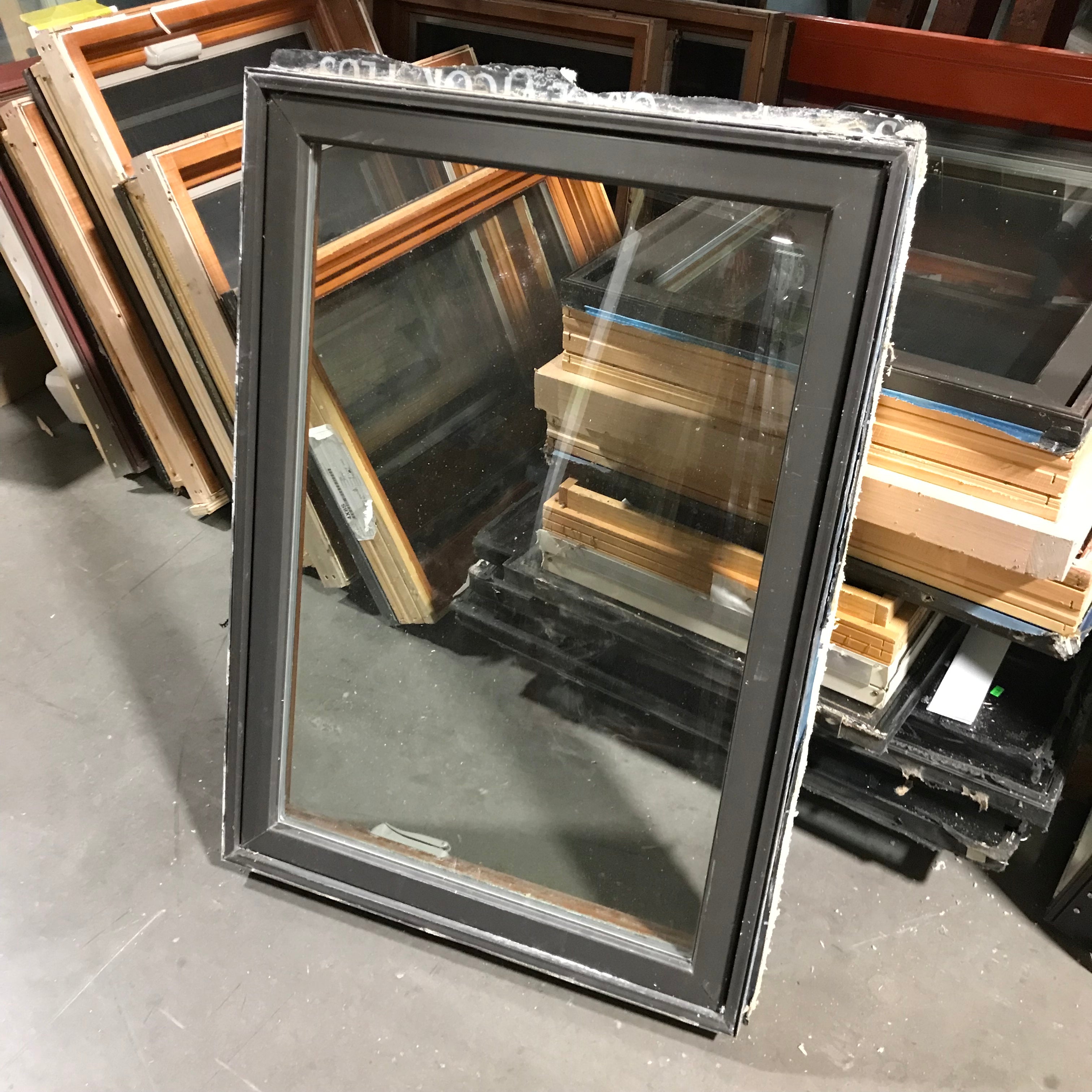 29"x 41"x 3.75" Brown Metal Clad Single Casement Exterior Window