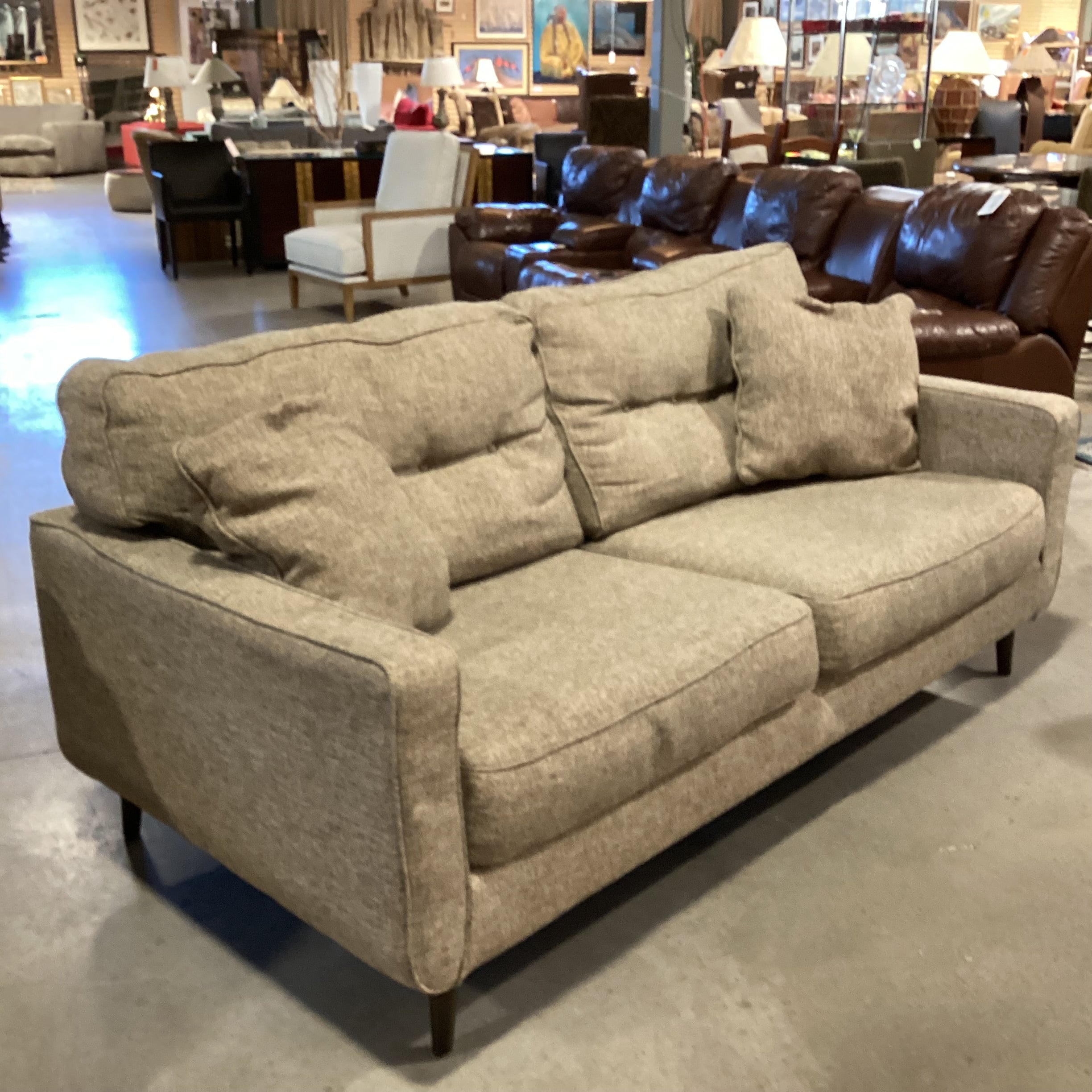 Ashley Furniture Dahra Brown Heather Woven Sofa 80"x 38"x 36"