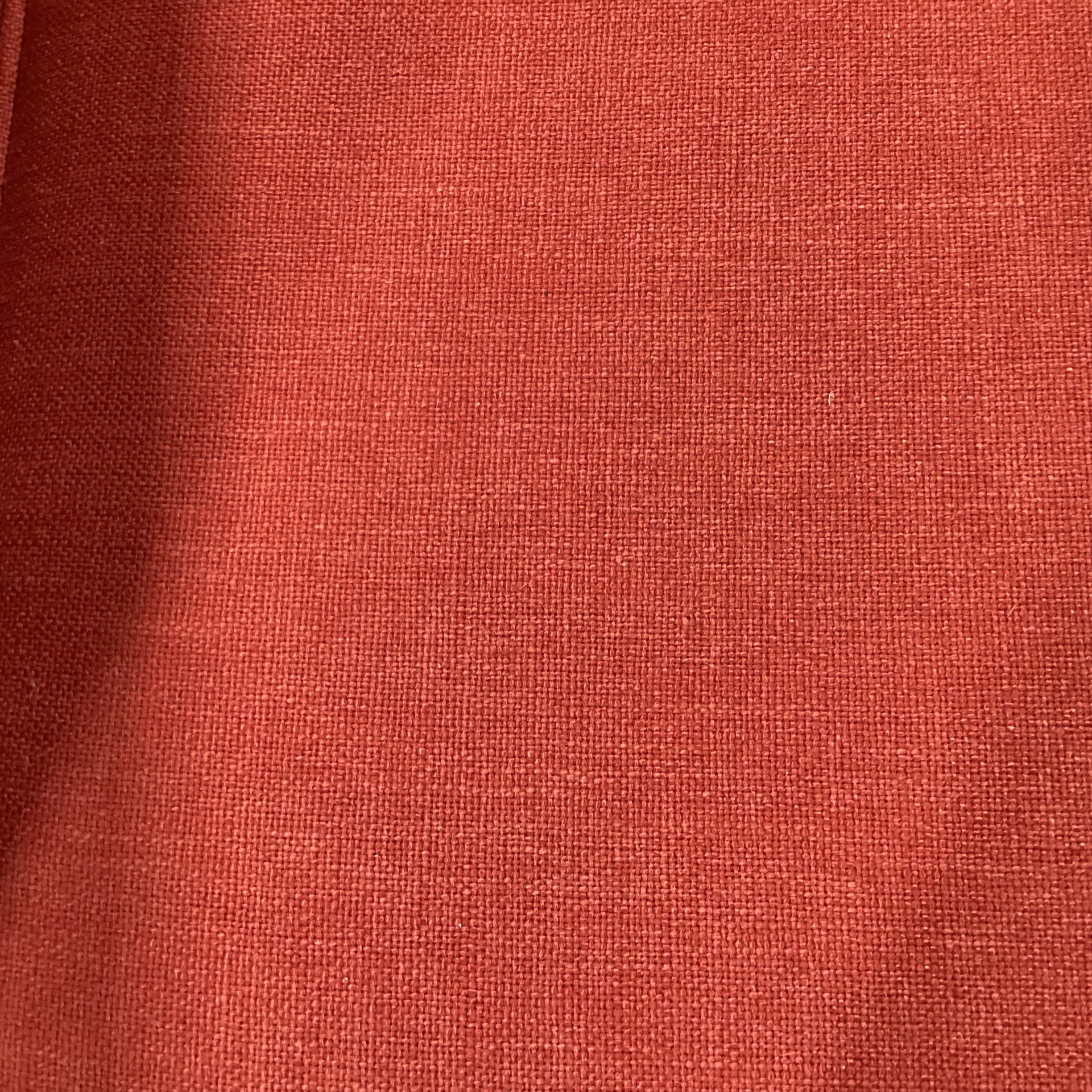 Blu Dot Red Linen Modern Bank Lounge Chair 39"x 36"x 25.5"