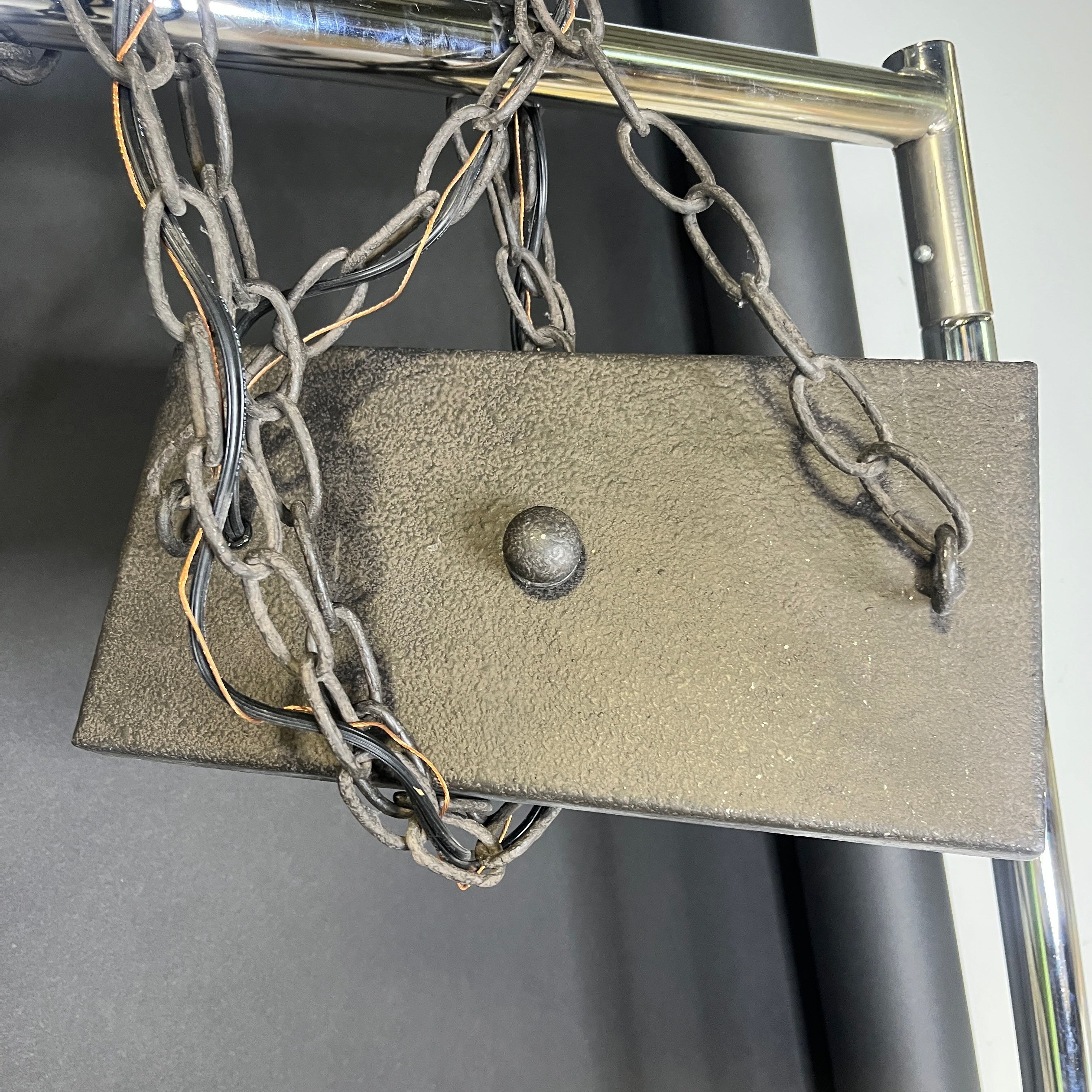 Currey and Co. Denison 6-Light Mole Black Wrought Iron Lantern Chandelier 40”x 20”x 35” - 190”