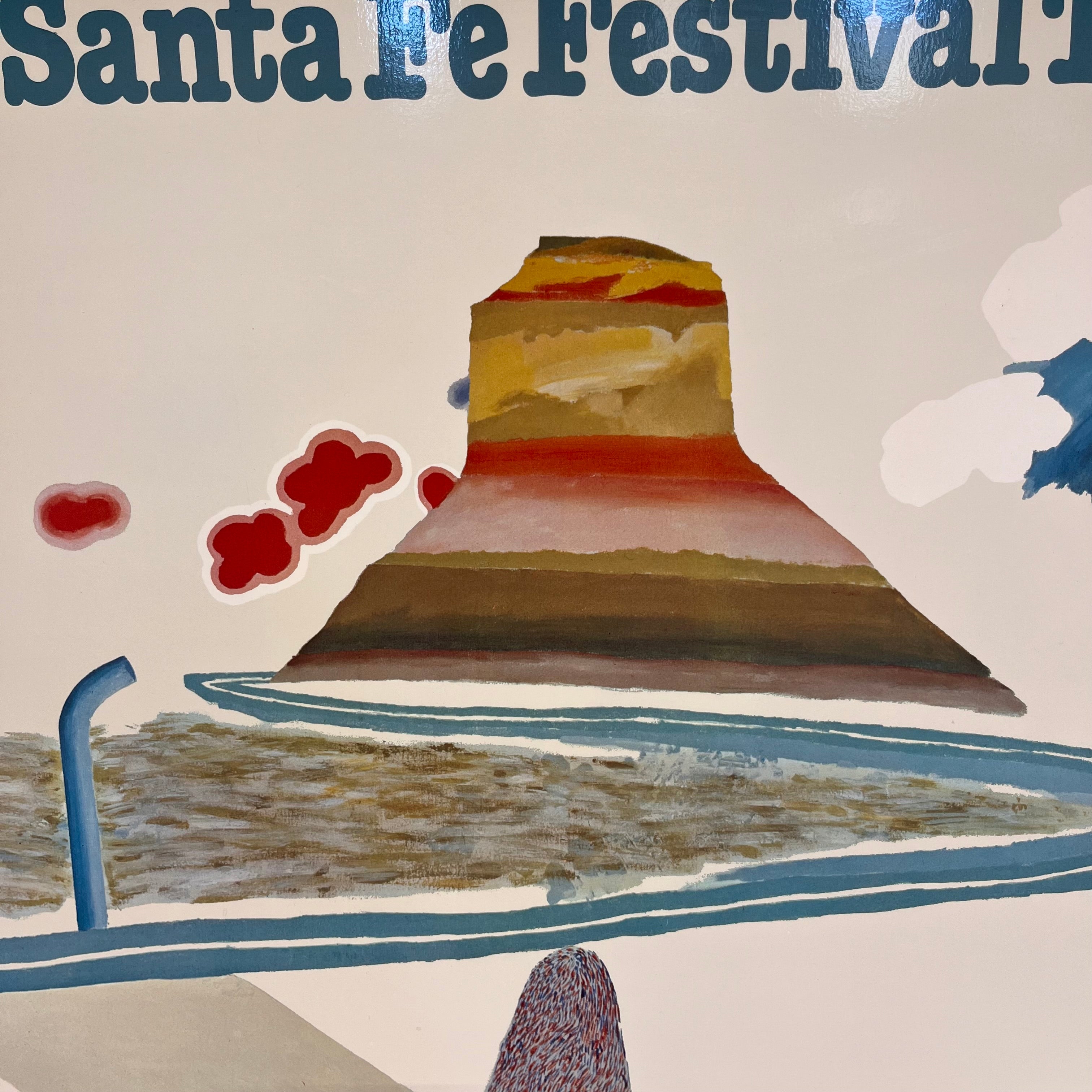 The Santa Fe Festival Theatre 1981 Poster by David Hockney 24"x 30.75" x1"