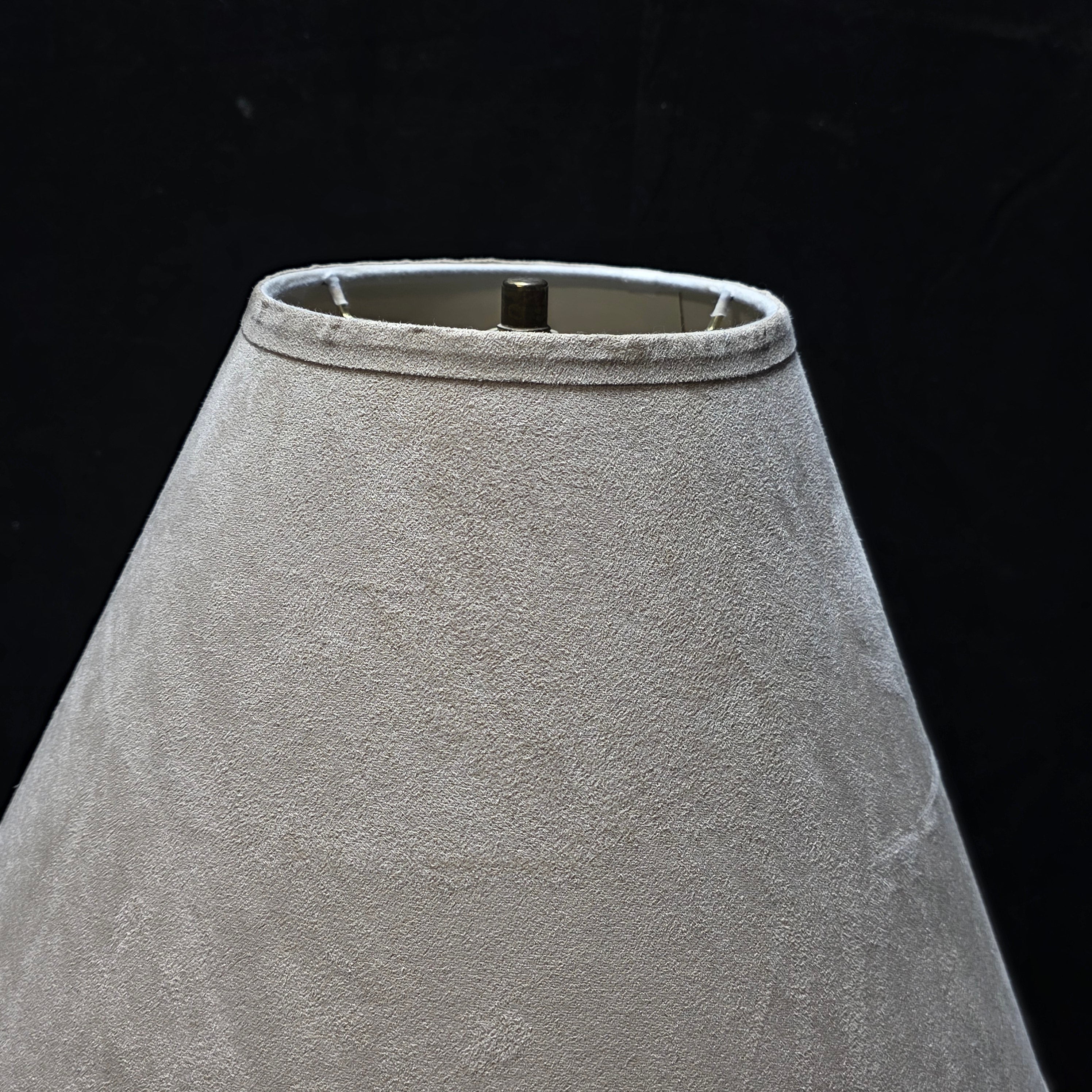 Celestial Gold Sun Lamp with Suede Shade 16"Dx33"