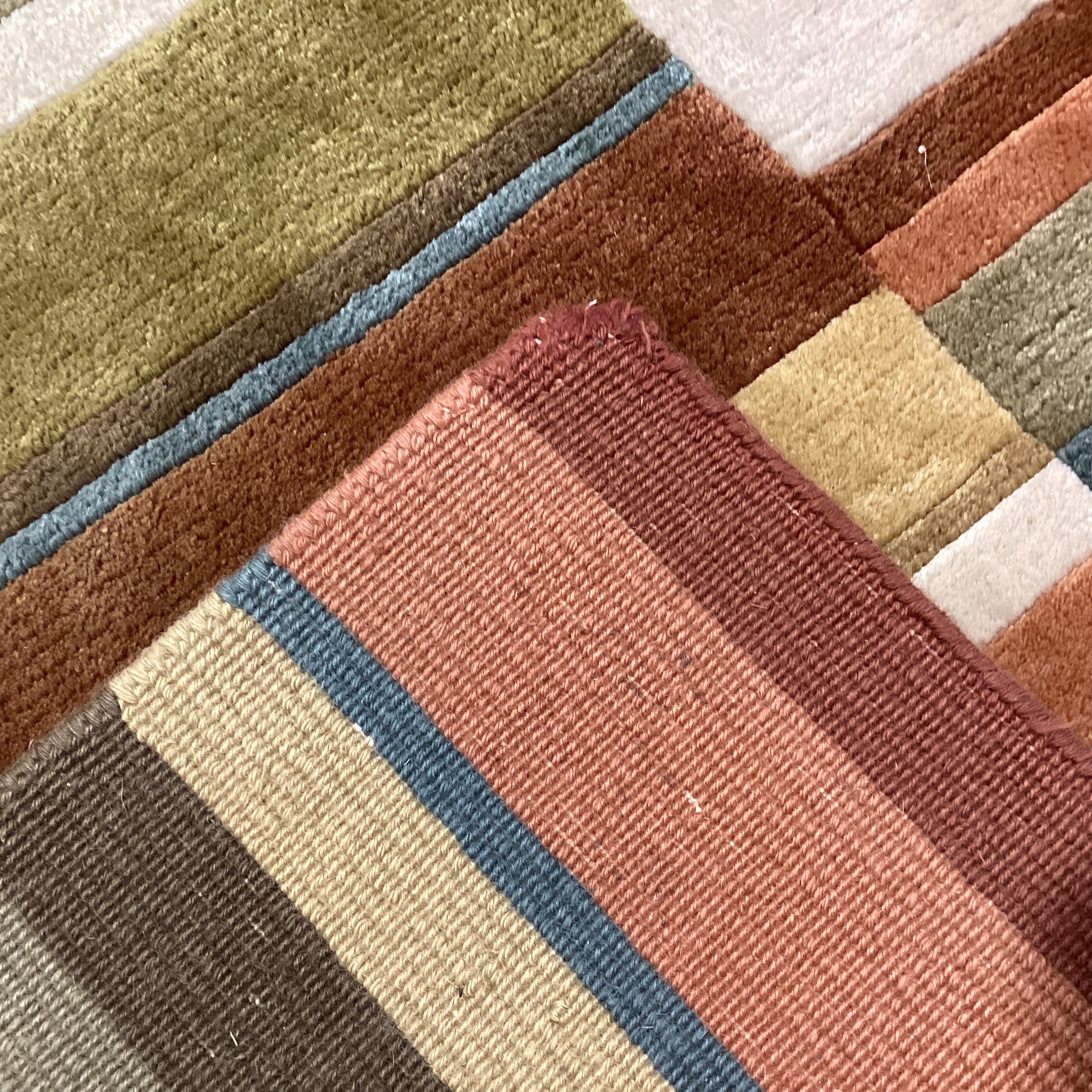 Olive Rust Cream & Blue Multi Hand Woven Wool Rug 8' 17"x 11' 8"