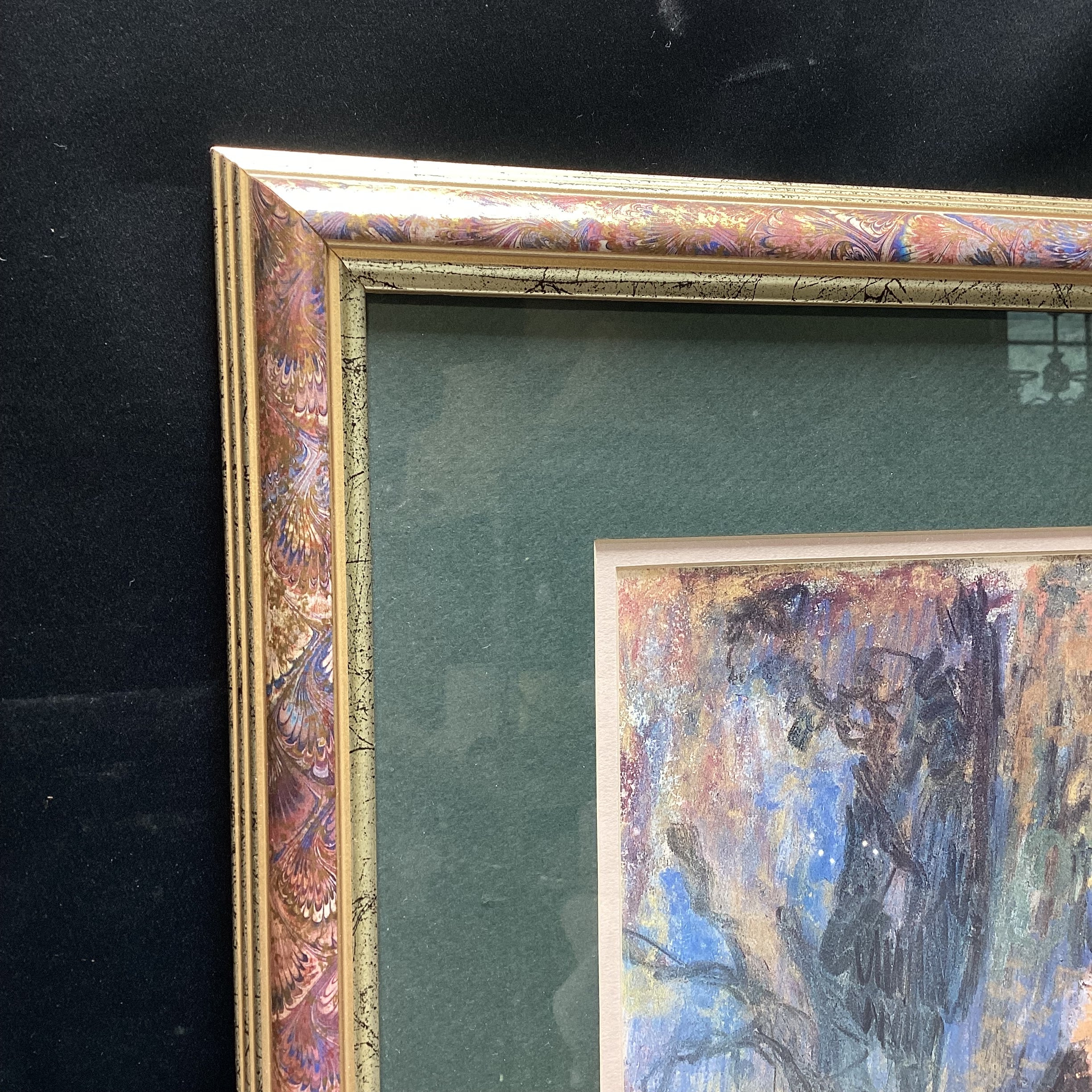 Edgar Degas "Two Dancers" Print In Colorful Frame 37" x 33"