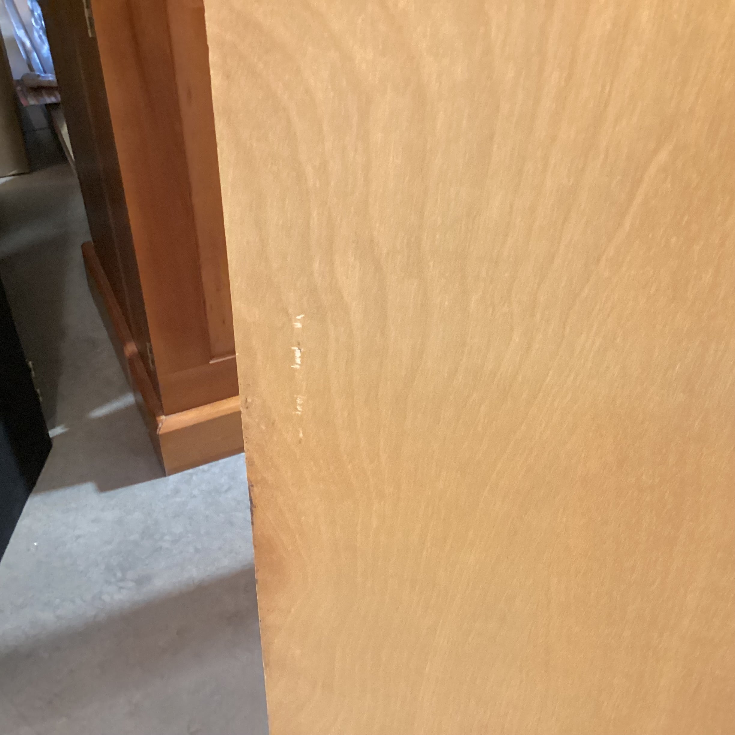 Natural Wood & Glass Door with Key Bottom Drawer Gun Cabinet Armoire 24"x 13"x 60"