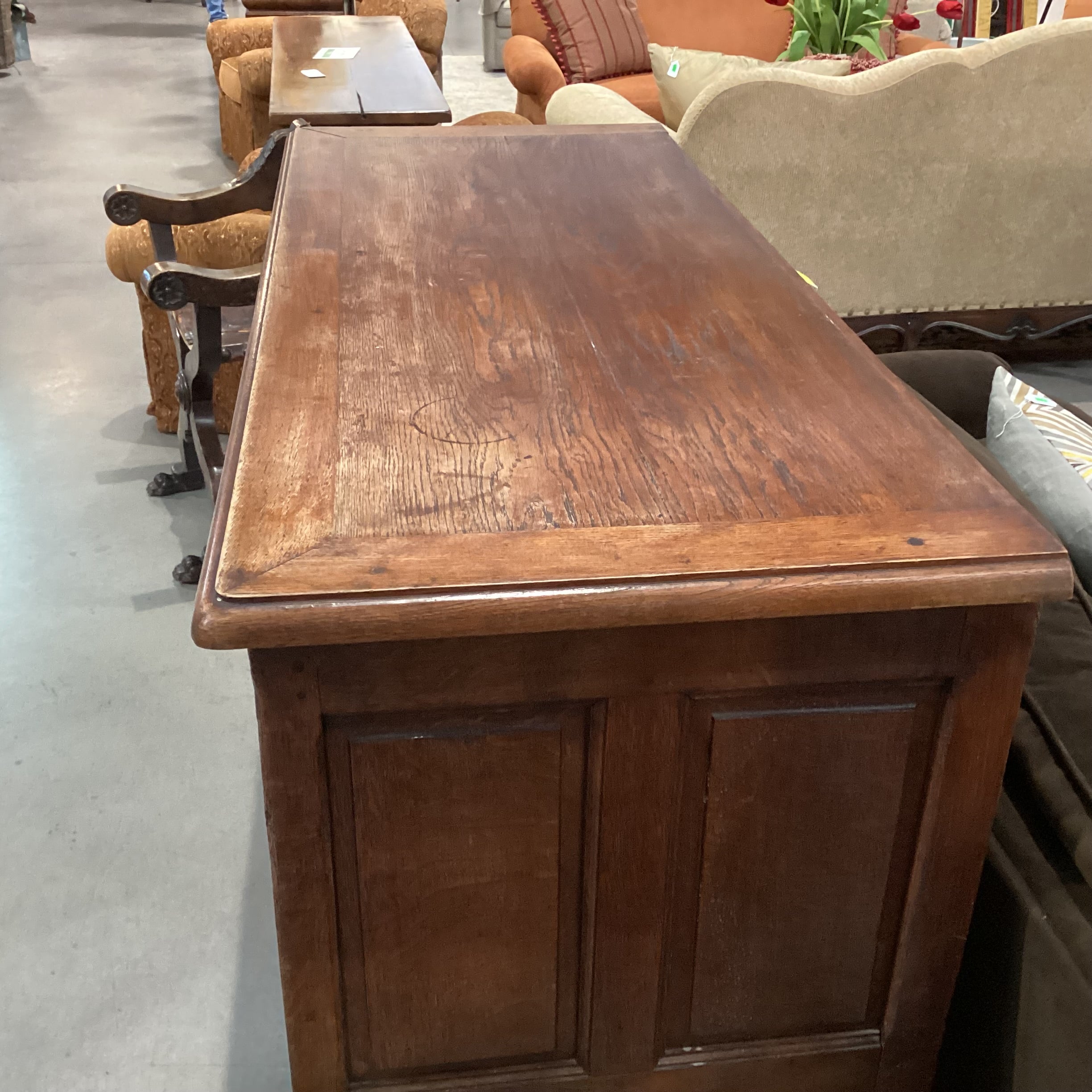 Antique Carved Wood 2 Drawer 2 Door with Shelves Sideboard 58.5"x 24"x 45"
