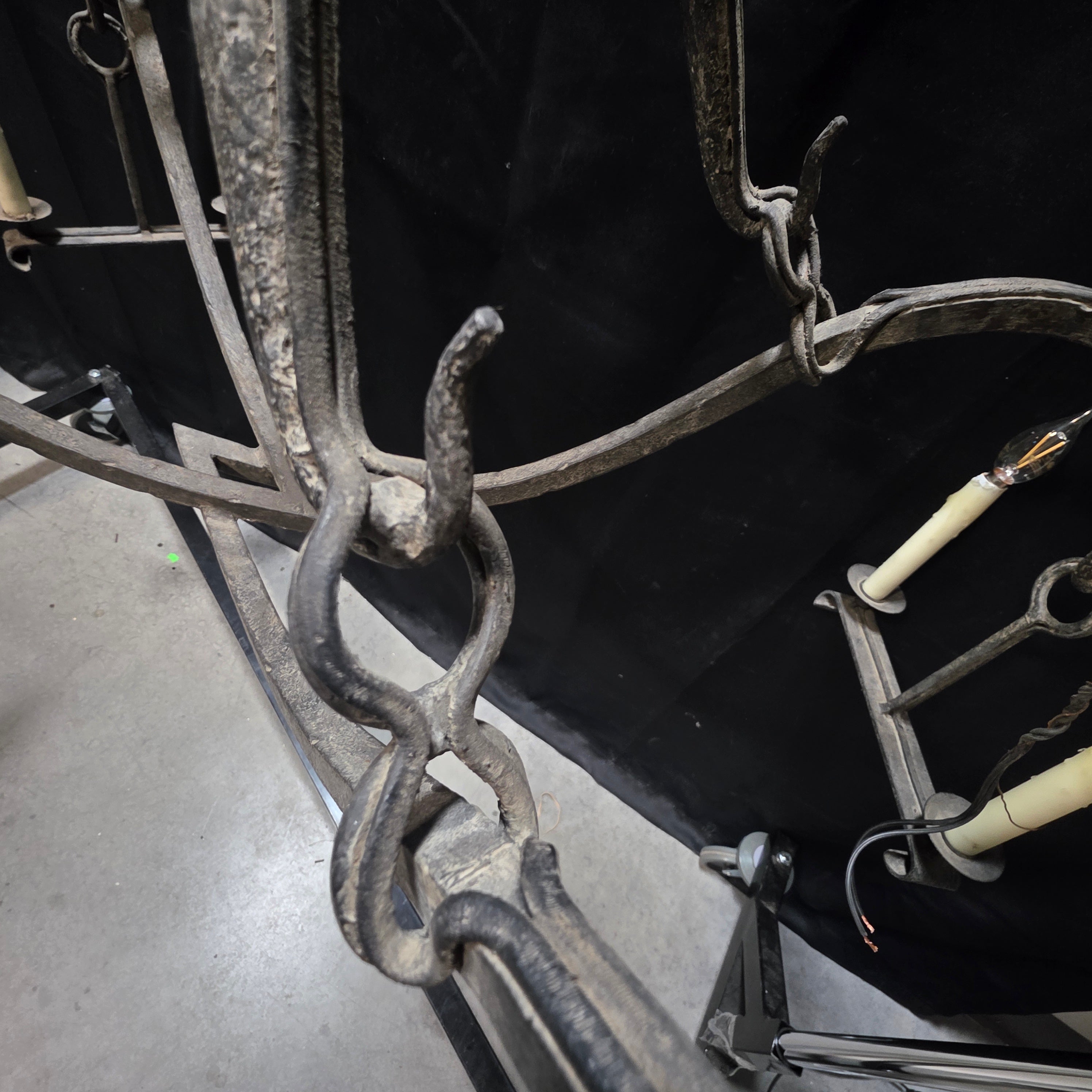 Dennis and Leen Gothic Iron Chandelier 8 Light 45"x31"x32"