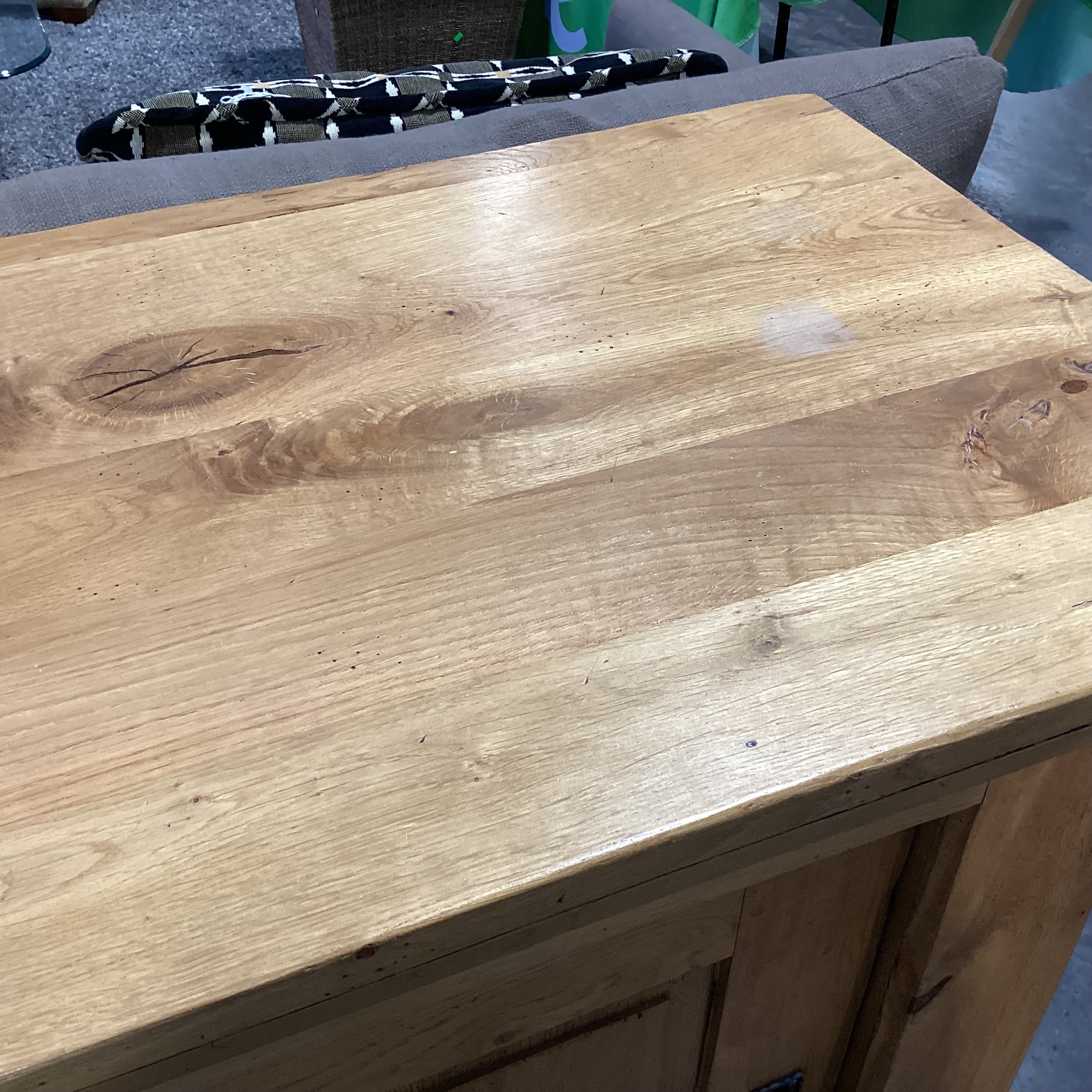 Williams Sonoma Solid French Oak 3 Sliding Doors Shelves & 2 Drawers Mendocino Sideboard 81"x 21.5"x 36.5"